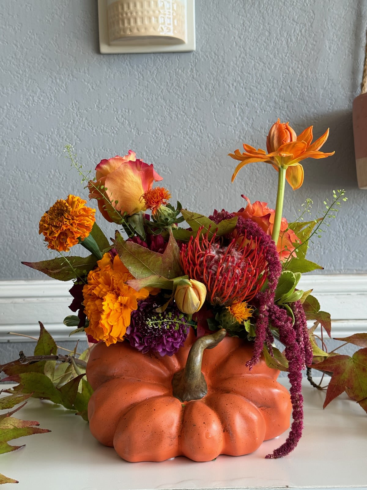 Blooming Pumpkin Patch  - Our Pumpkin Patch collection makes for a stand alone beautiful piece, but together makes a remarkable blooming pumpkin patch.   