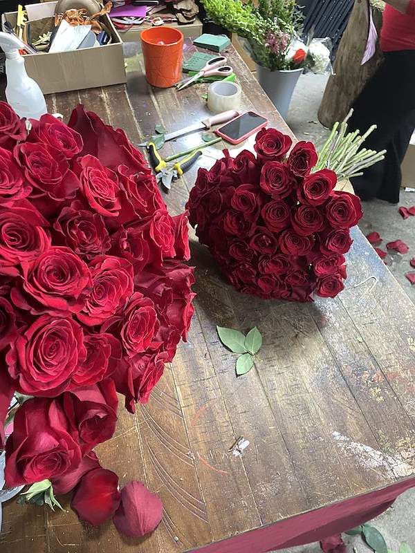 Two Beautiful 36 Rose Bouquets - two 36 count red bouquets  wow her with two large bouquets