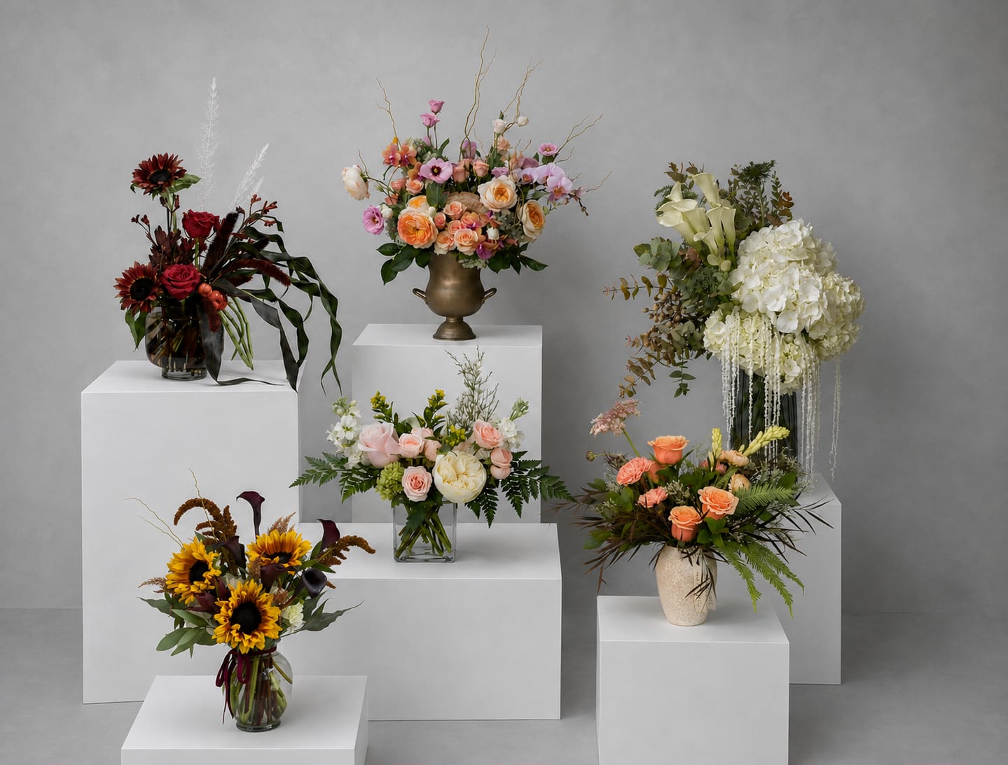 Designer's Choice Flower Arrangement - Designer’s choice means we choose the flowers and design. Your arrangement will not replicate a specific photo, but will be created with the freshest seasonal blooms in our signature style—fresh, artful, and beautifully composed in a ceramic or glass vase.  You may include color preferences in the order notes, but they are not guaranteed. For specific flowers or palettes, please contact us before placing your order.