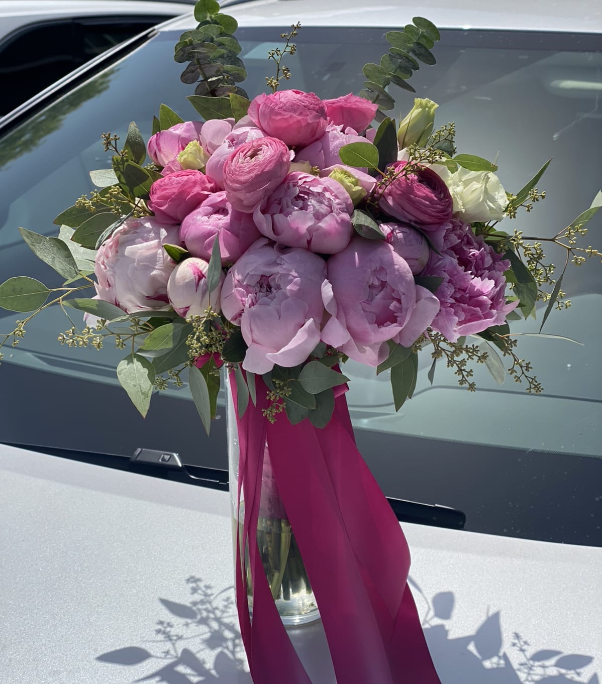 Bride Bouquet 6 - Bridal bouquet with peonies. Look at their color (the color of peonies can be chosen according to your taste.  ▪️ Delivery to their door Each bouquet is unique and is prepared by an expert florist and our customer service team is at your service to ensure the best experience possible.  ▪️Bouquets you can enjoy for longer Some flowers arrive a little closed to ensure extra freshness and protection during shipping. Enjoy the magic of seeing them fully bloom.