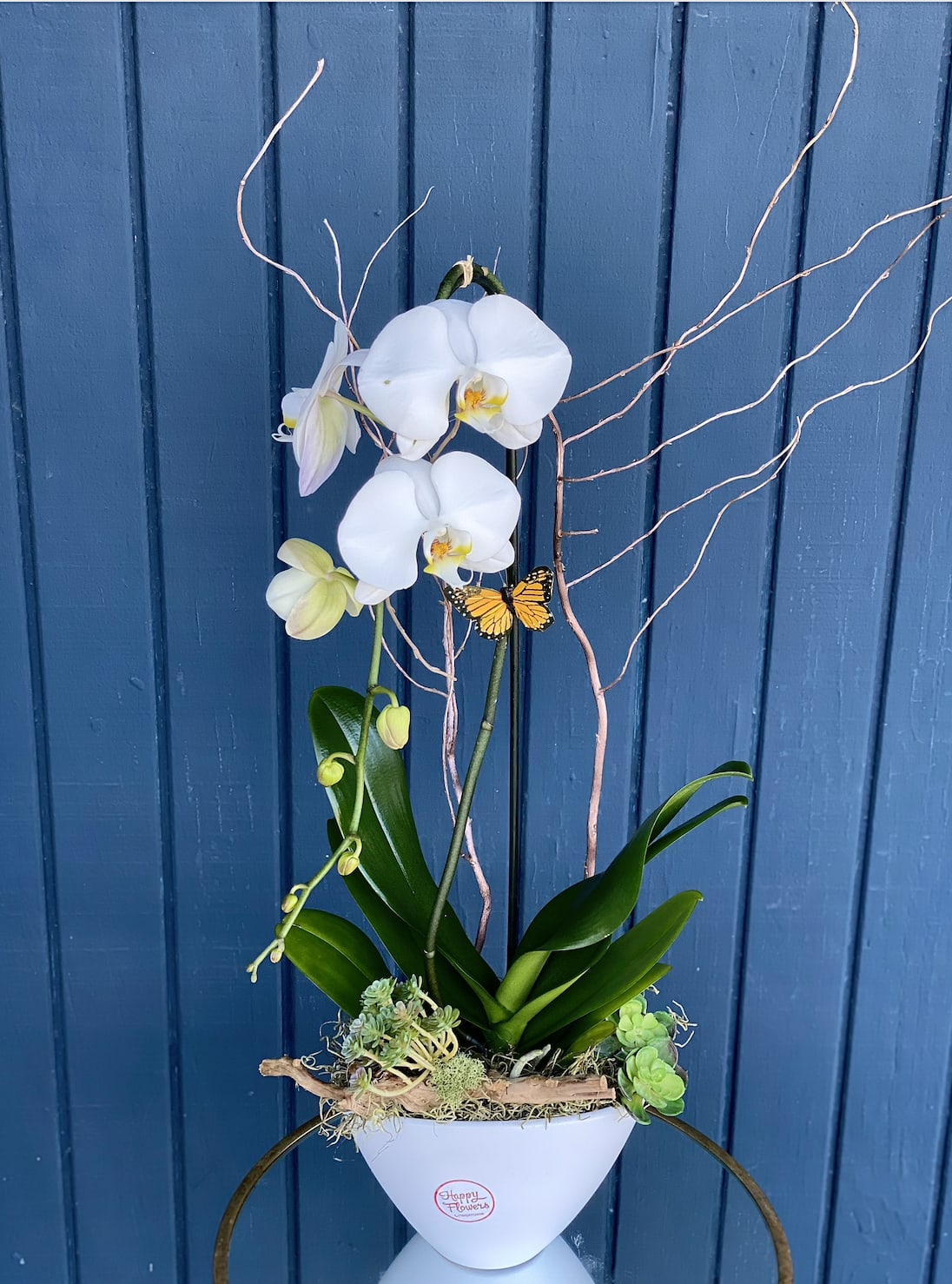 Pleasant surprise - Blooming orchids in a vase with sakulents , moss, driftwoods or other decor.   Every girl's love.  ▪️ Delivery to their door Each bouquet is unique and is prepared by an expert florist and our customer service team is at your service to ensure the best experience possible.  ▪️ Bouquets you can enjoy for longer Some flowers arrive a little closed to ensure extra freshness and protection during shipping. Enjoy the magic of seeing them fully bloom.