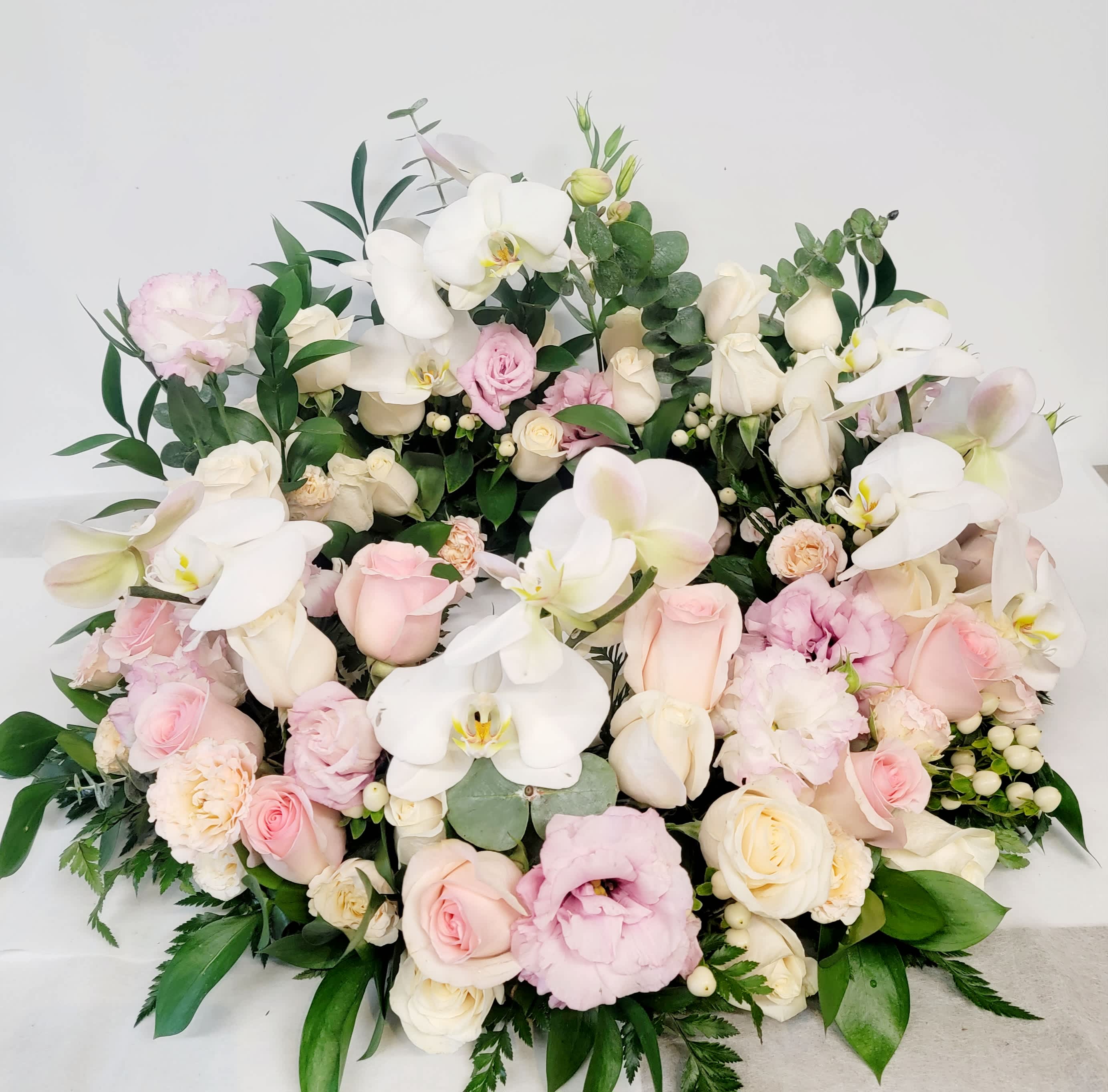 Pink Rose Garden Urn - 20in w