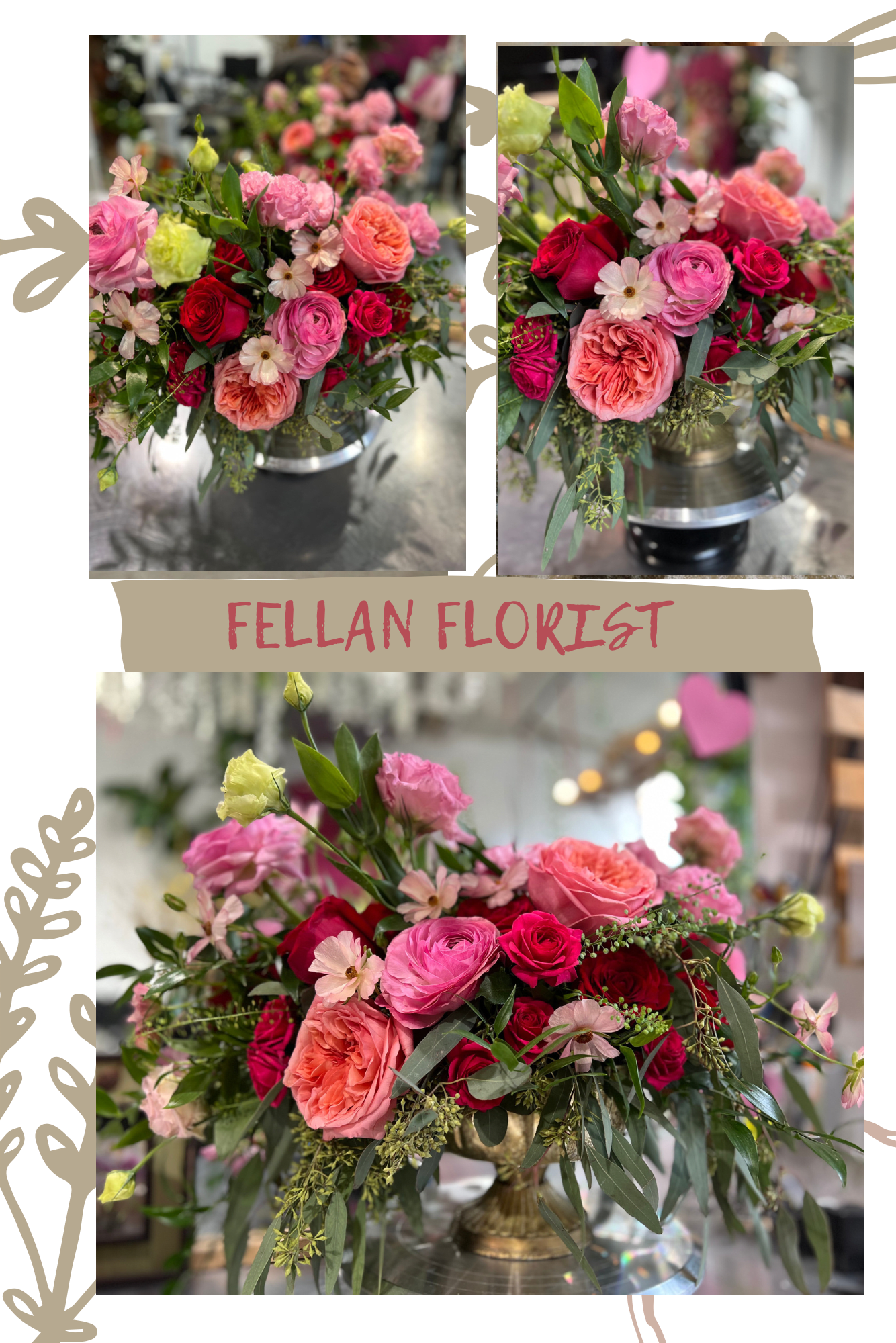 PASSION - BEAUTIFUL ARRANGEMENT IN PINK COLORS AND MODERN STYLE