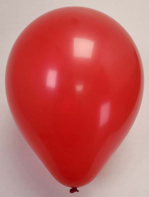 Red helium balloon on a plain background