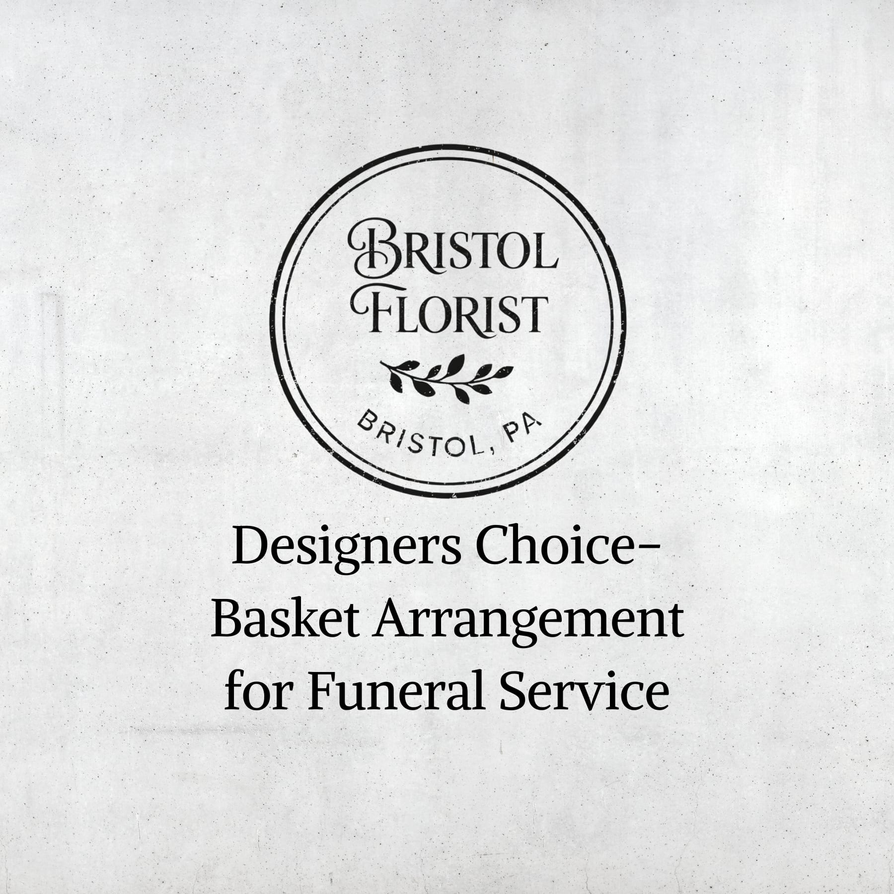 Text reading Designers Choice Basket Arrangement for Funeral Service