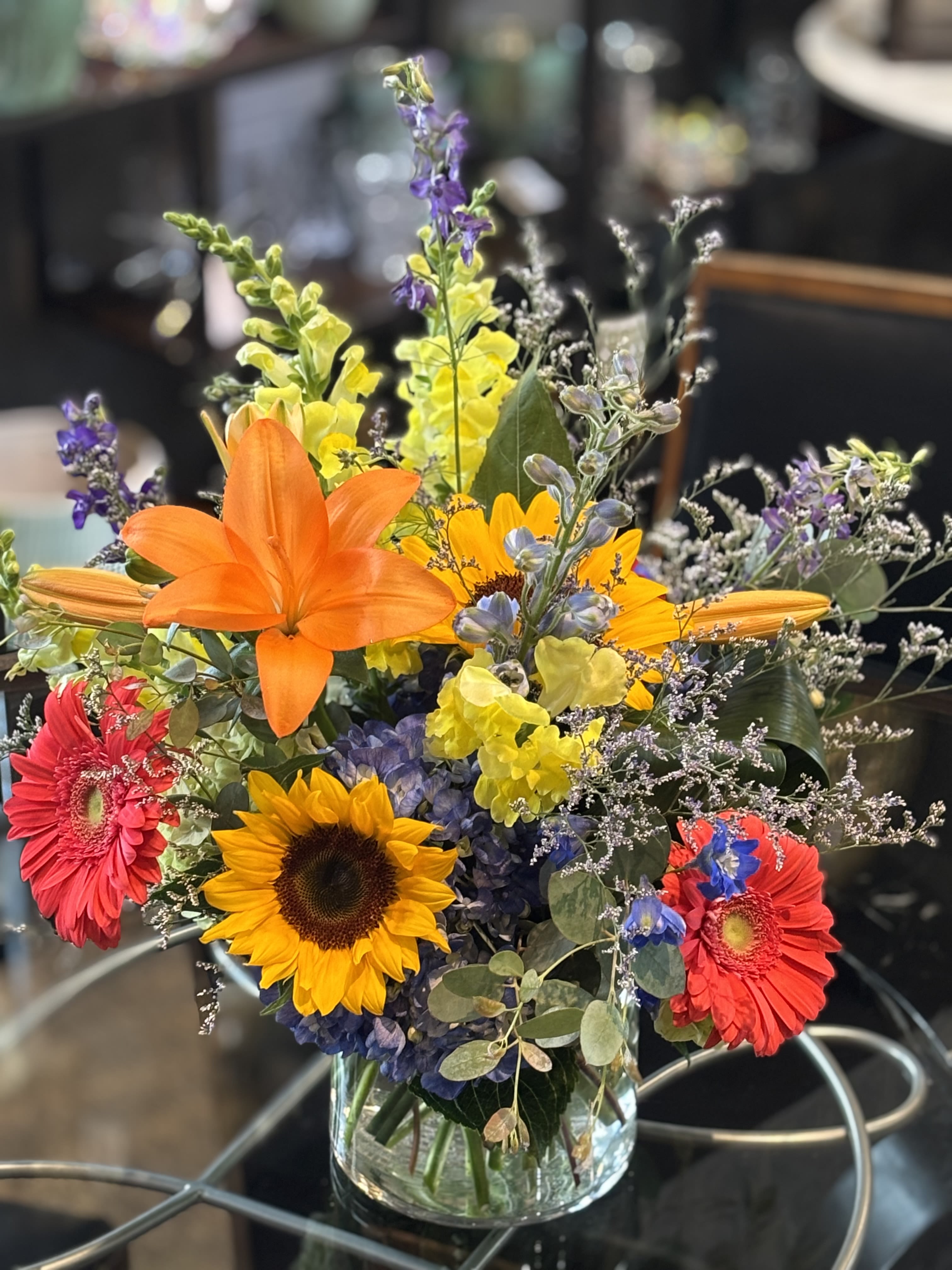Fall into Autumn - Brighten someone's day with some of the seasons best colorful blooms. 