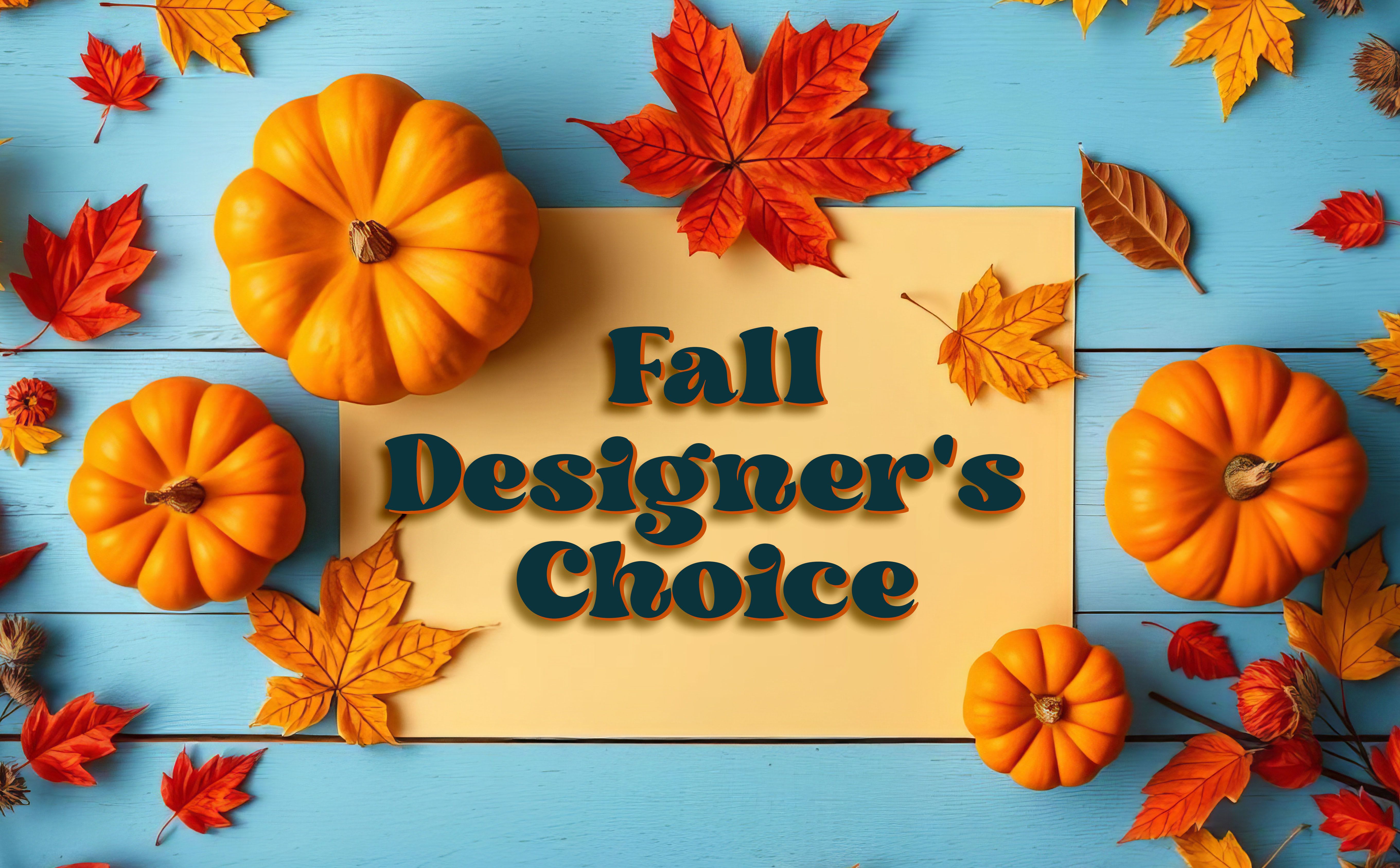 Fall Designer's Choice - Not sure what to send during the fall season? Let our experienced designer Kevin, come up with a beautiful seasonal arrangement for you!  We are proud to deliver our flower creations to the Kenosha, Somers, and Pleasant Prairie area. With over 55 years of combined flower design experience in Kenosha, Wisconsin, A Summer's Garden Florist and Gifts is the perfect choice for the freshest flowers, most creative design, and exceptional customer service.  