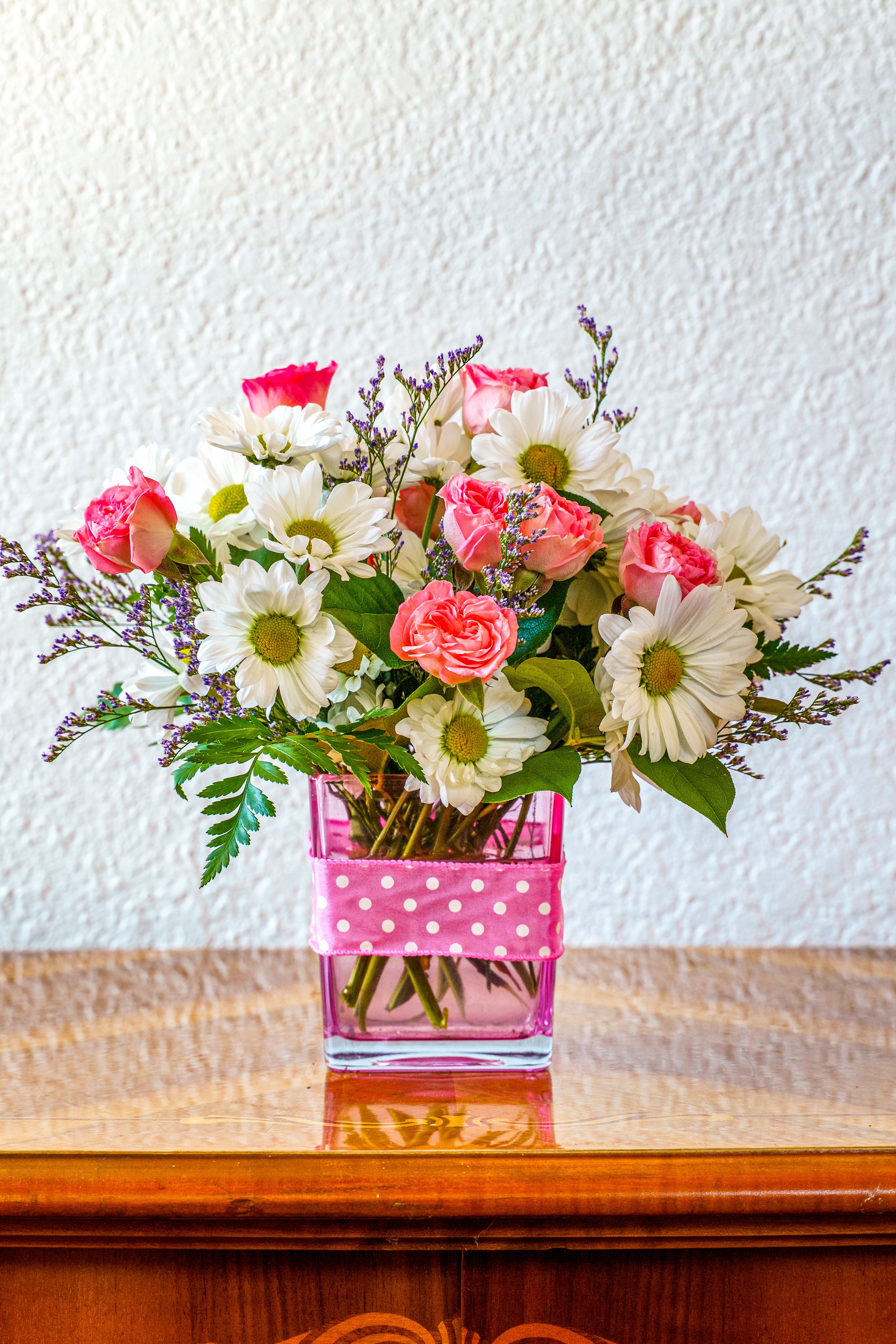 Pink and Polka Dots - Dazzle the little doll in your world! This pretty little arrangement is perfect for welcoming a new little girl, a birthday, or simply letting her know you're thinking of her.