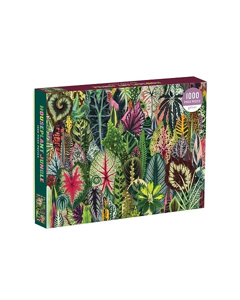Box of a 1000-piece jungle leaf puzzle