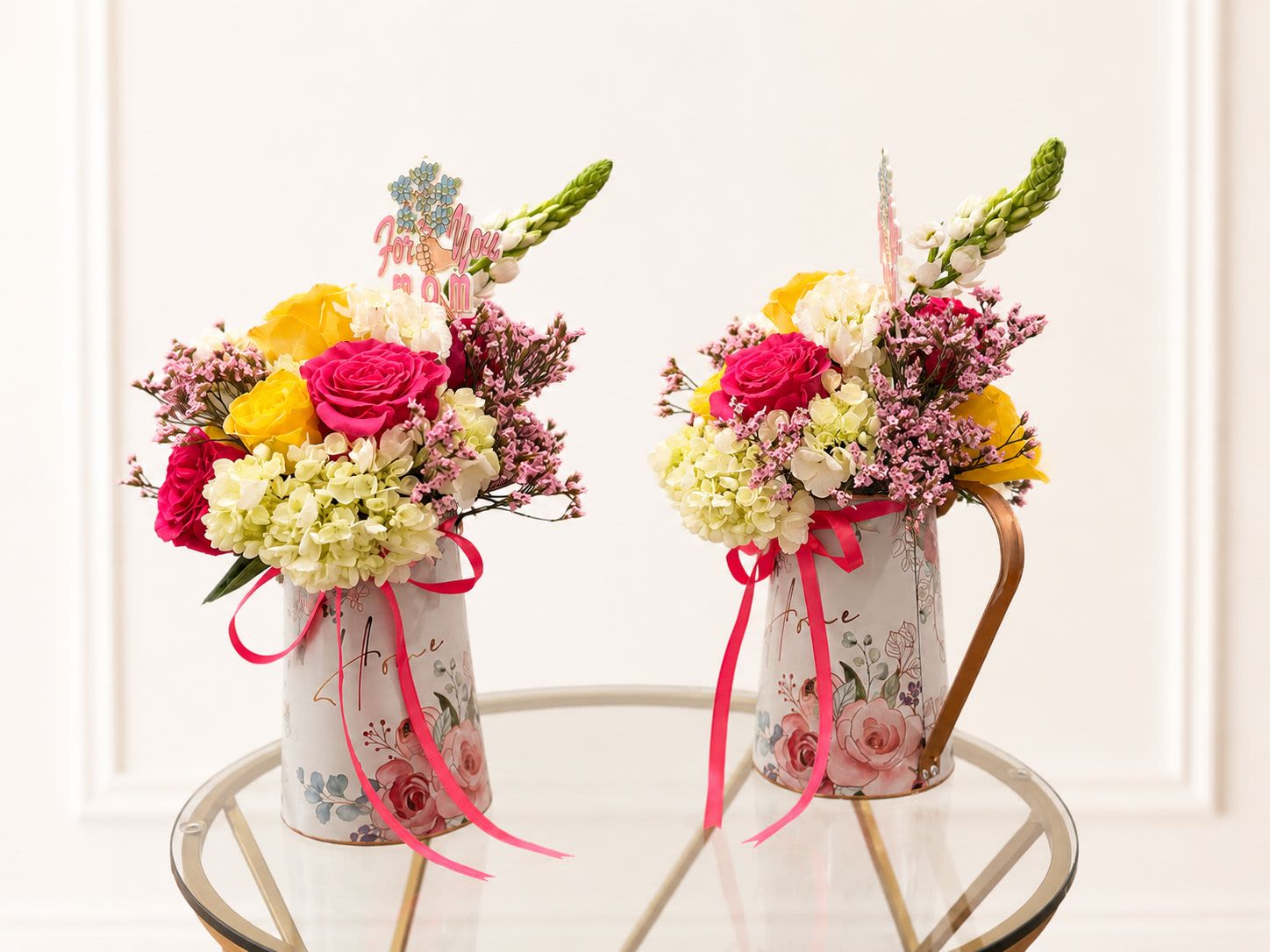 Floral Watering Can - Mother’s Day floral watering can featuring premium roses, hydrangeas, and seasonal blooms in a charming decorative watering can. A cheerful spring arrangement and keepsake gift designed to brighten Mom’s day. Limited design by Blum Moon Flowers.