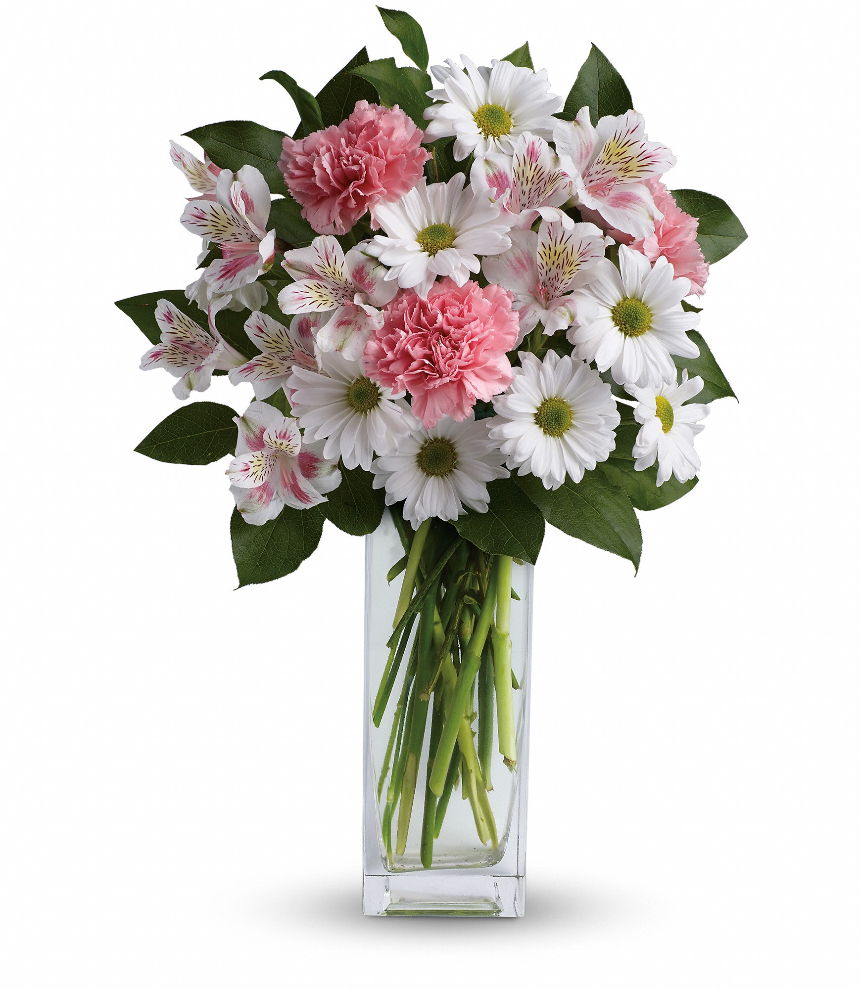 Sincerely Yours Bouquet - Soft and delicate, this pale pink and white bouquet speaks to the purity and simplicity of your adoration. 