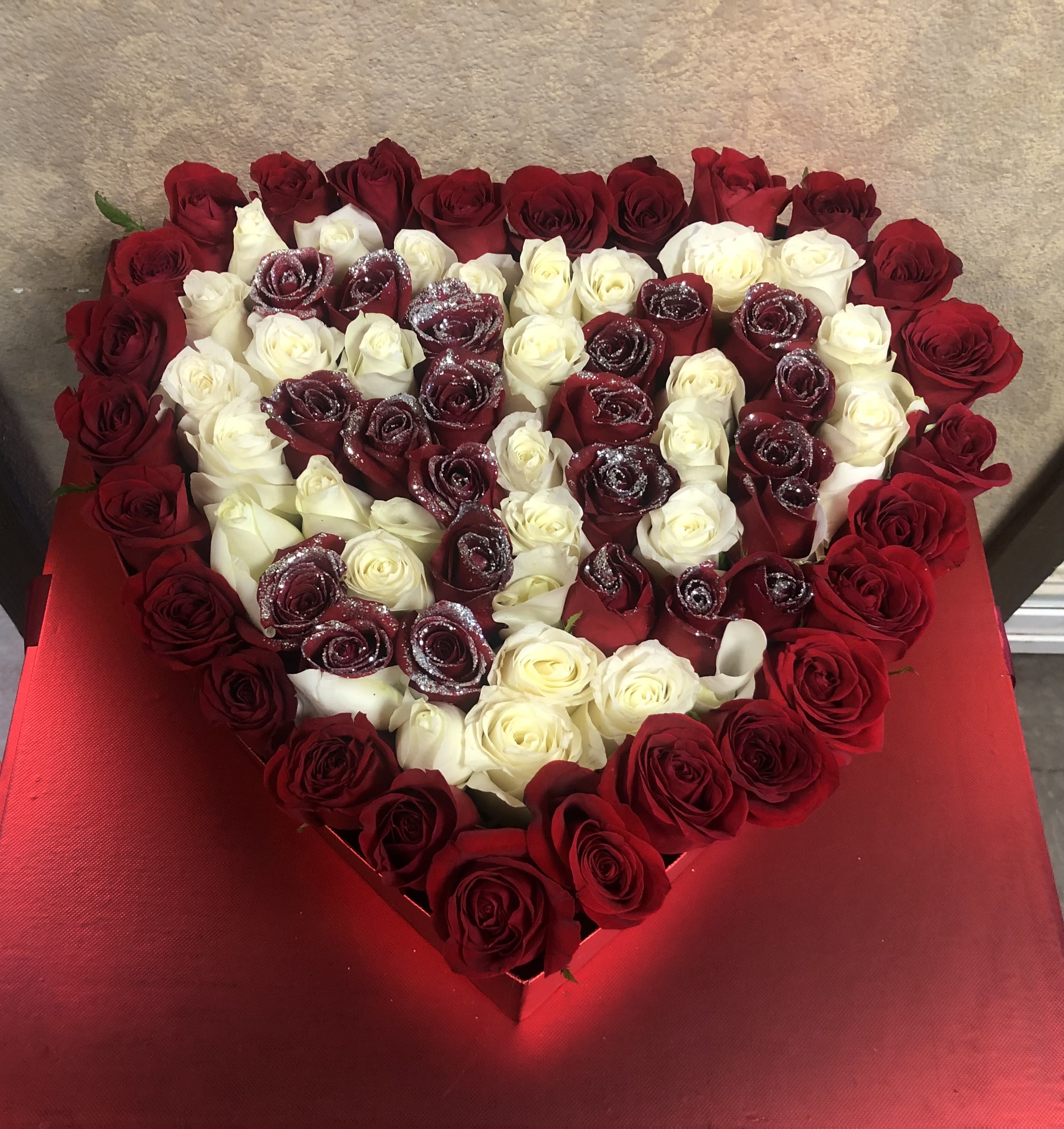Customized number or letter heart - Heart Shaped box with a customized number or letter. Photos shown: standard, deluxe and premium