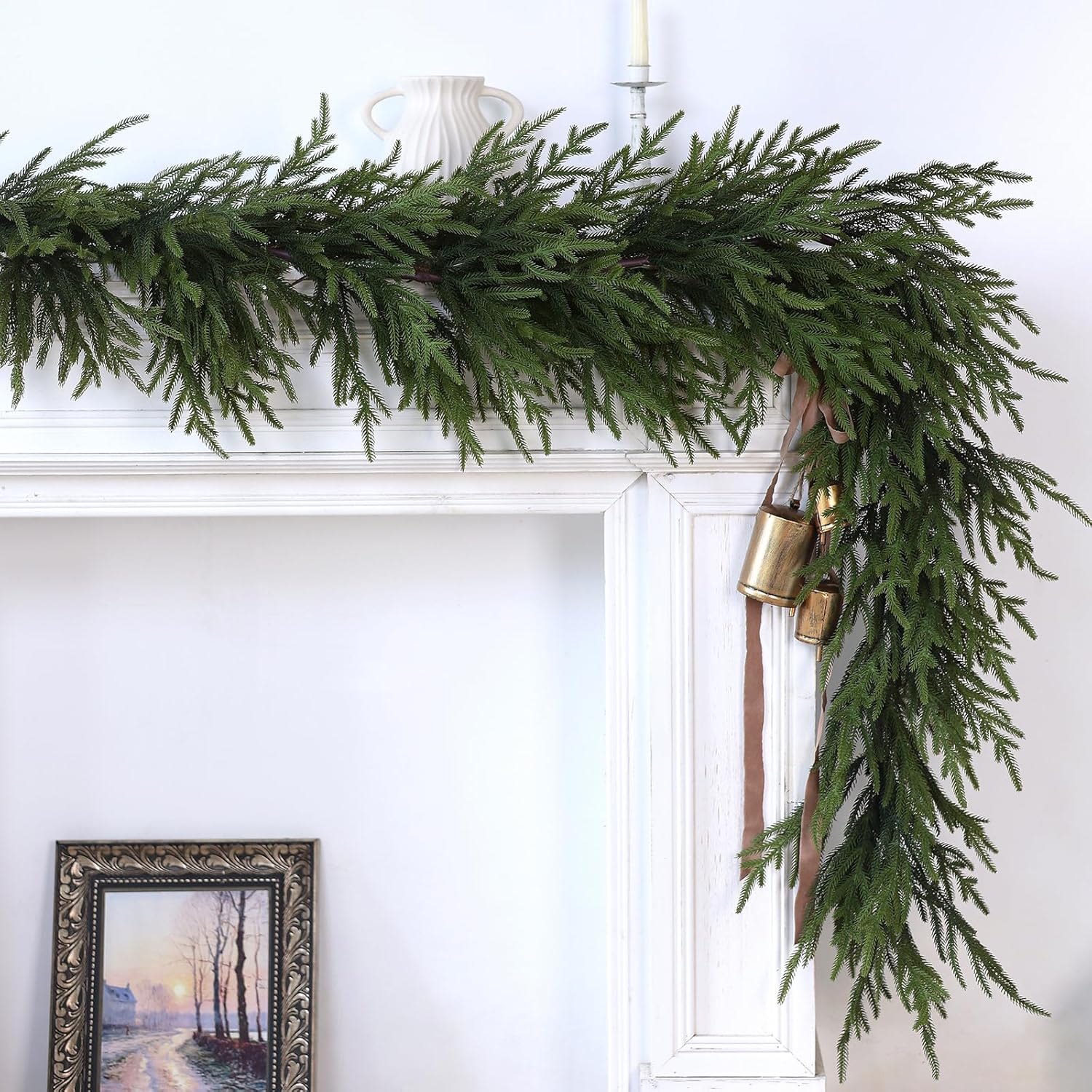 Fresh Pine Garland - Perfect for mantle, dining tables, or decorate your staircase. Please, let us know if you need more or less feet than our standard, deluxe or premium pricing. Ornaments, pine cones and flowers may be added for extra charge MUST BE ORDERED 2-3 DAYS IN ADVANCE.