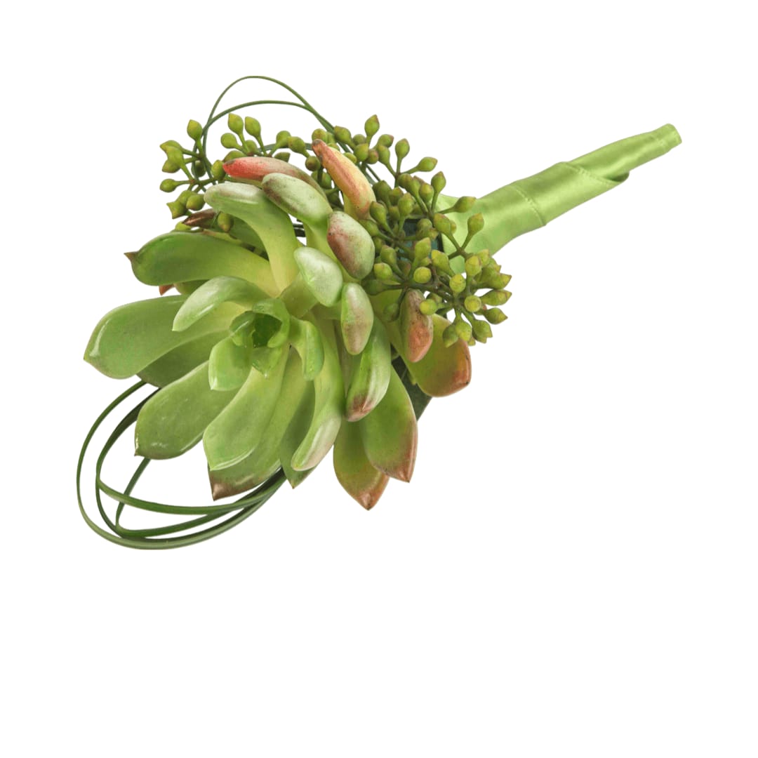 Succulent Boutonnière by BloomNation™ - Show your style with a succulent boutonnière that looks good on any colored suit. Good for prom, weddings and any formal event. 