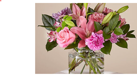 Mariposa bouguet - Did you know that when a butterfly crosses your path, it's a sign of good luck? This bouquet offers a mix of ruffled texture, vibrant colors, and positivity to light up any room as soon as it arrives.  Please Note: The bouquet pictured reflects our original design for this product. While we always try to follow the color palette, we may replace stems to deliver the freshest bouquet possible, and we may sometimes need to use a different vase.