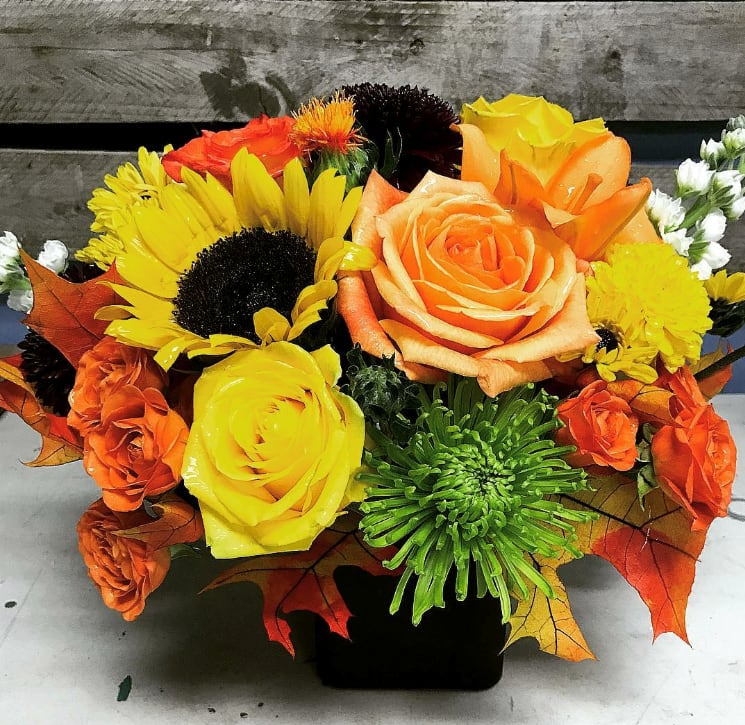 Fabulous Fall cube - Let us design a fall cube arrangement using our freshest seasonal flowers!  You won't be disappointed!