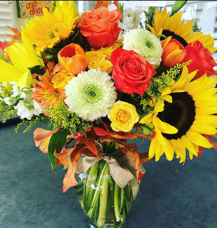 Autumn's Splendor - Let us design a beautiful fall arrangement from our freshest selection of seasonal flowers.  Large and Lovely!