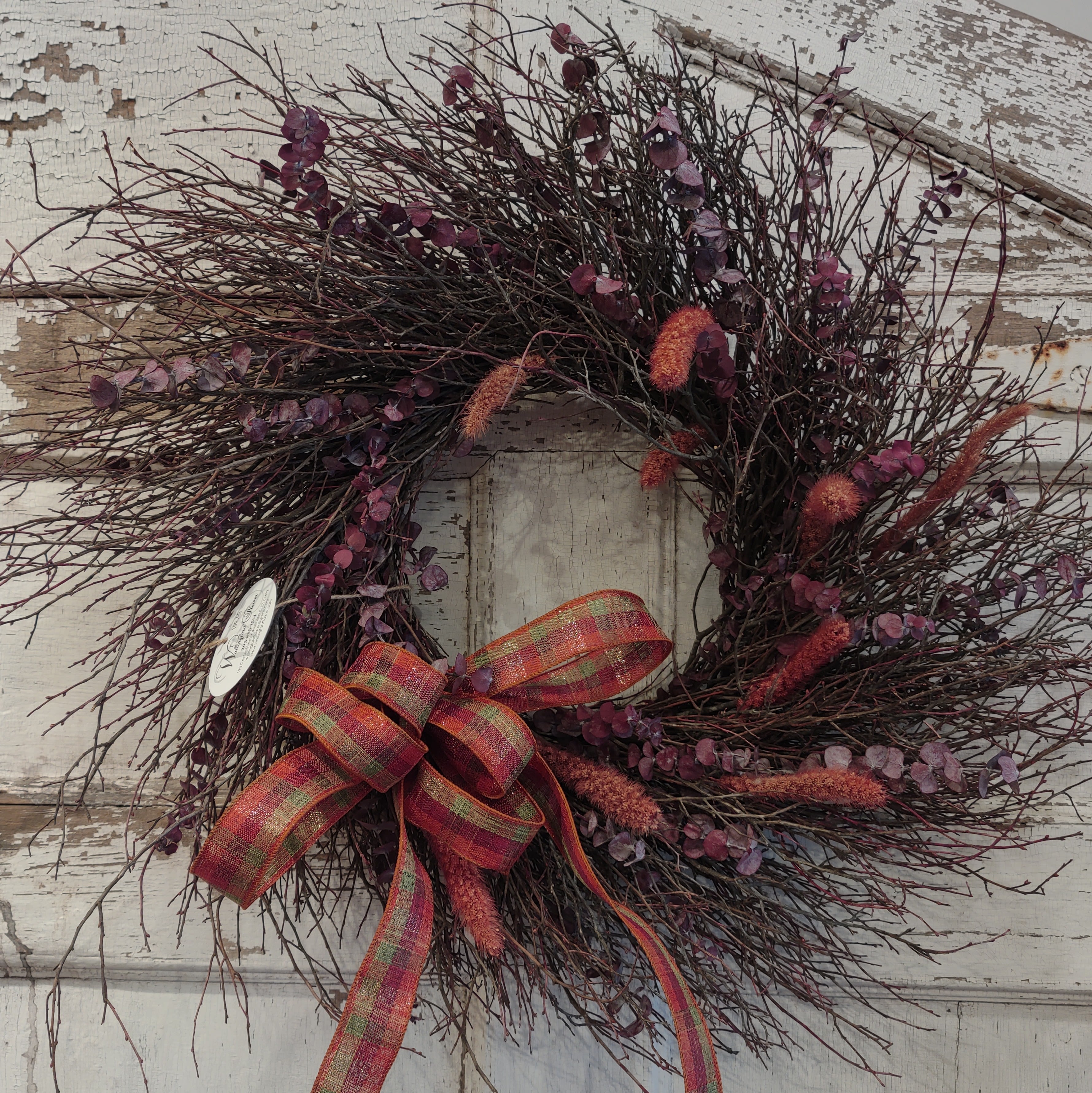 Rustic Woodland Wreath - A beautiful fall wreath that will add charm to any home.