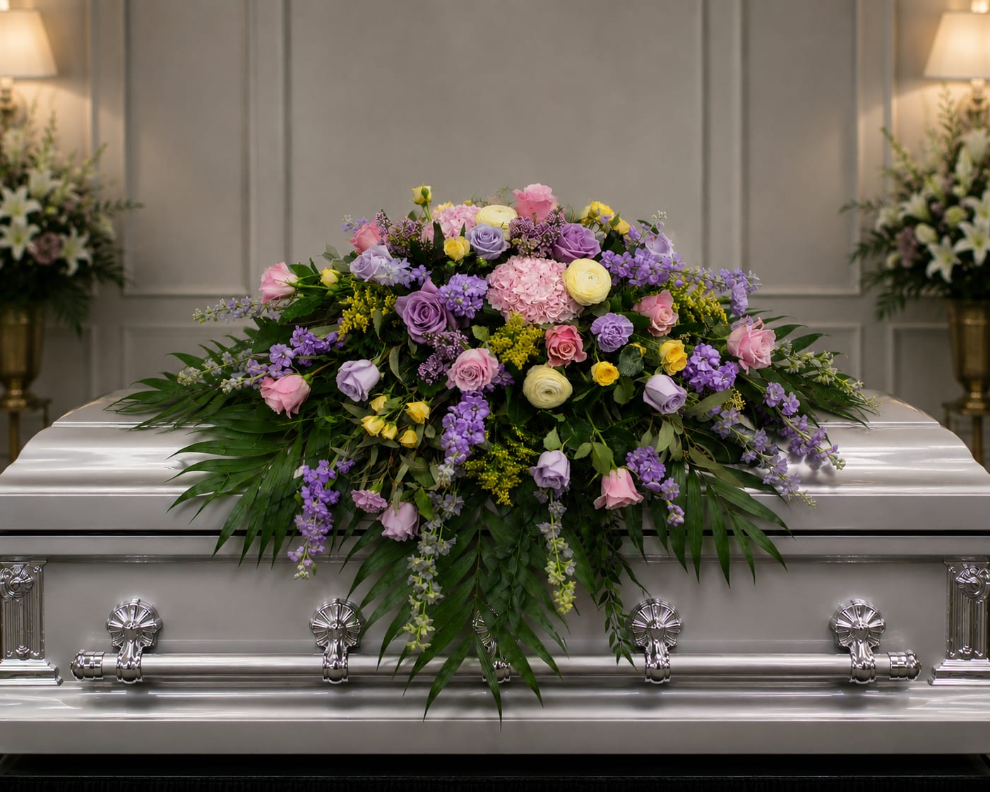 K633  Mixed Color Casket Spray - .