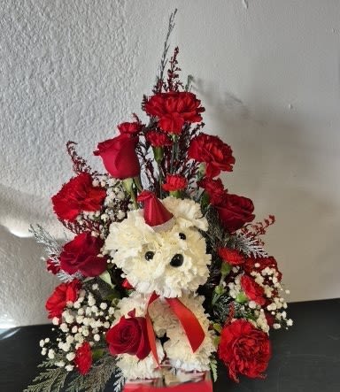kiarita's Christmas - Beautiful Christmas arrangement with Puppy.