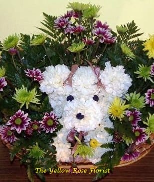 My Little  Poodle - No one can resist the perky playfulness of this mum-and-pompon poodle in a basket. For dog-lovers everywhere!