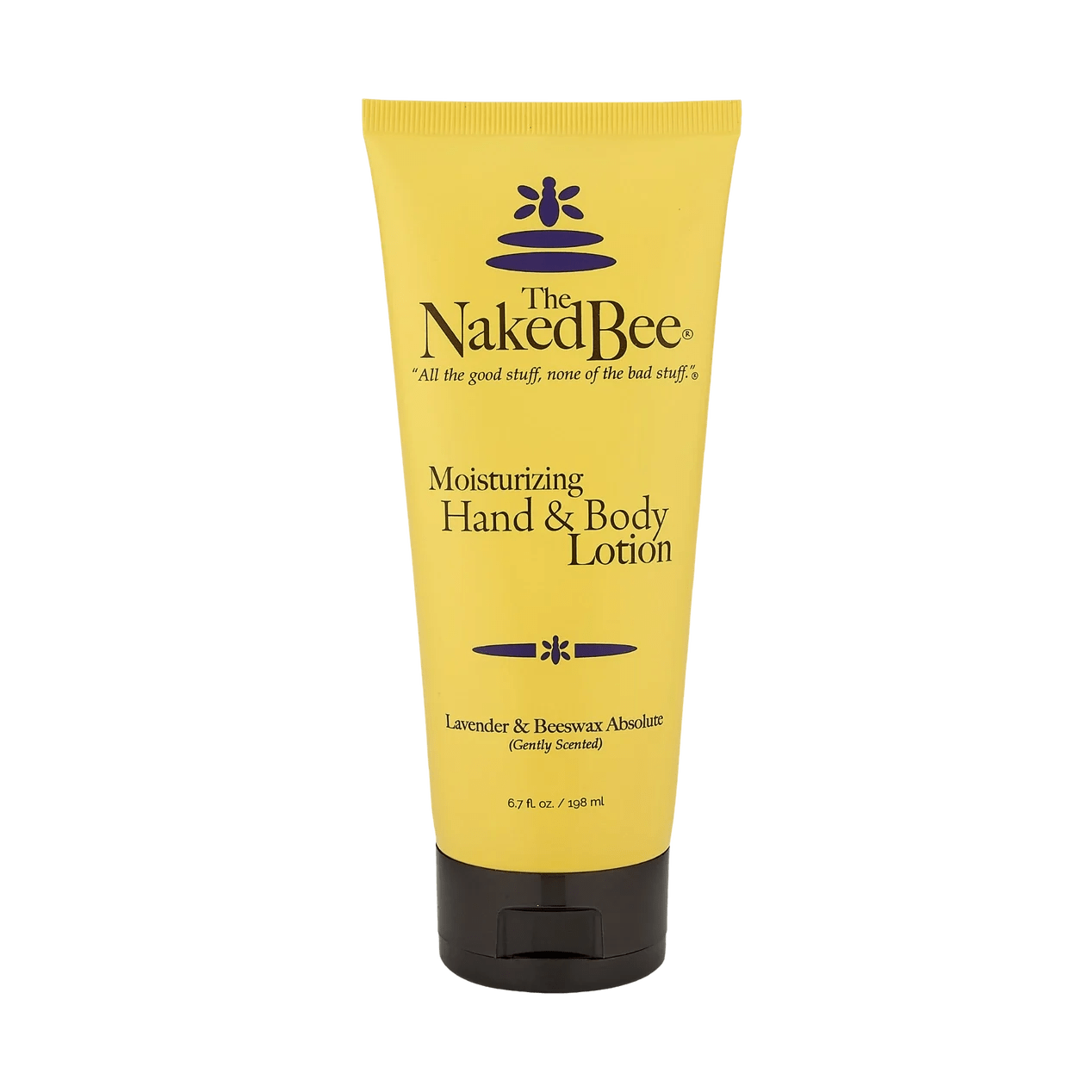 Yellow tube of hand and body lotion with black cap