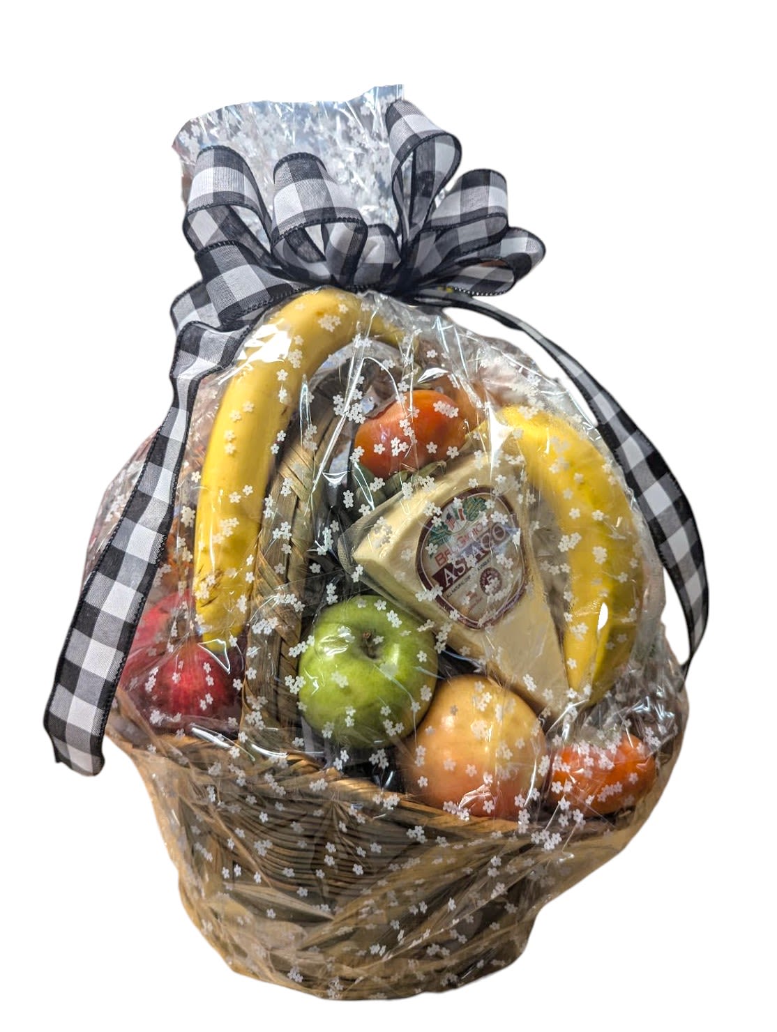 Fruit &amp; Snack Basket  - Variety of seasonal fruits with several savory and sweet items.