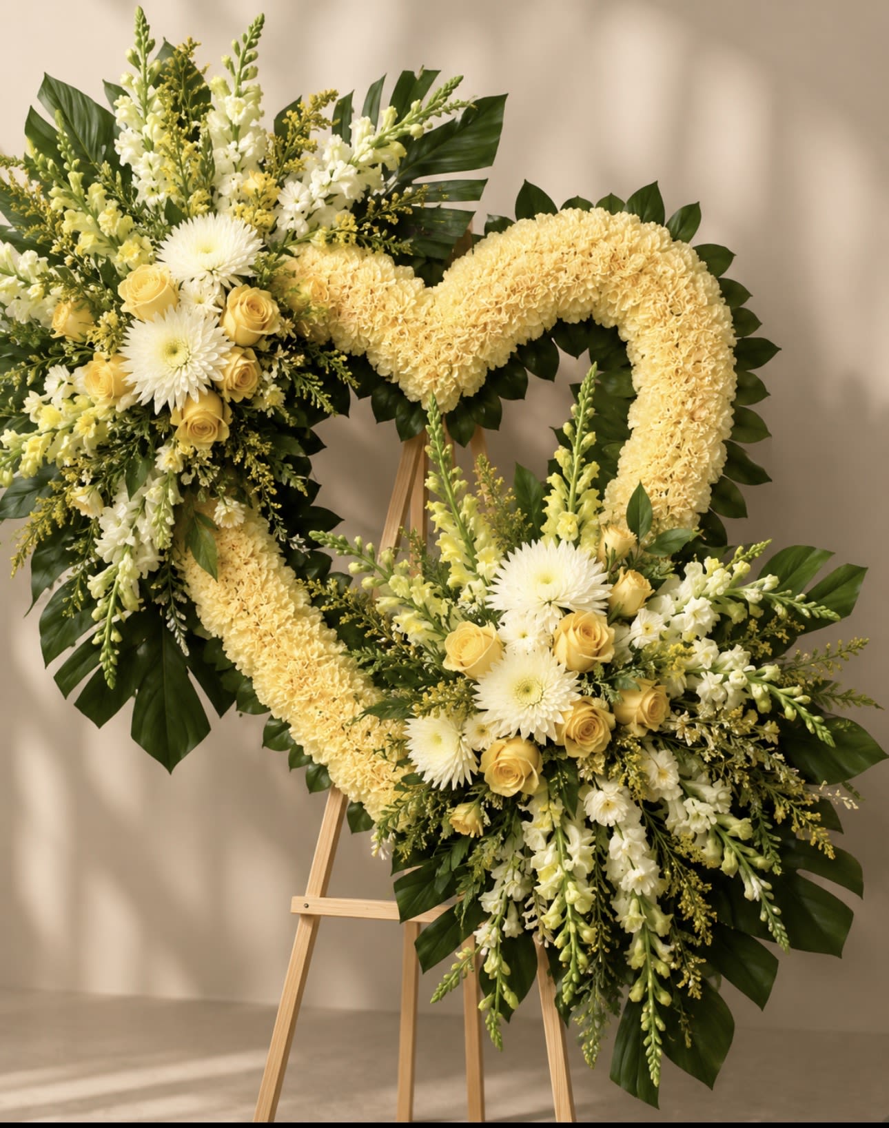 Heartfelt Condolences - Every arrangement is handcrafted just for you. We carefully select the freshest flowers available each day. Occasionally, substitutions may be necessary due to seasonal or market availability, but we always replace them with flowers of equal or greater value in the same color palette and style. Your arrangement will always be beautiful, fresh, and thoughtfully designed.  