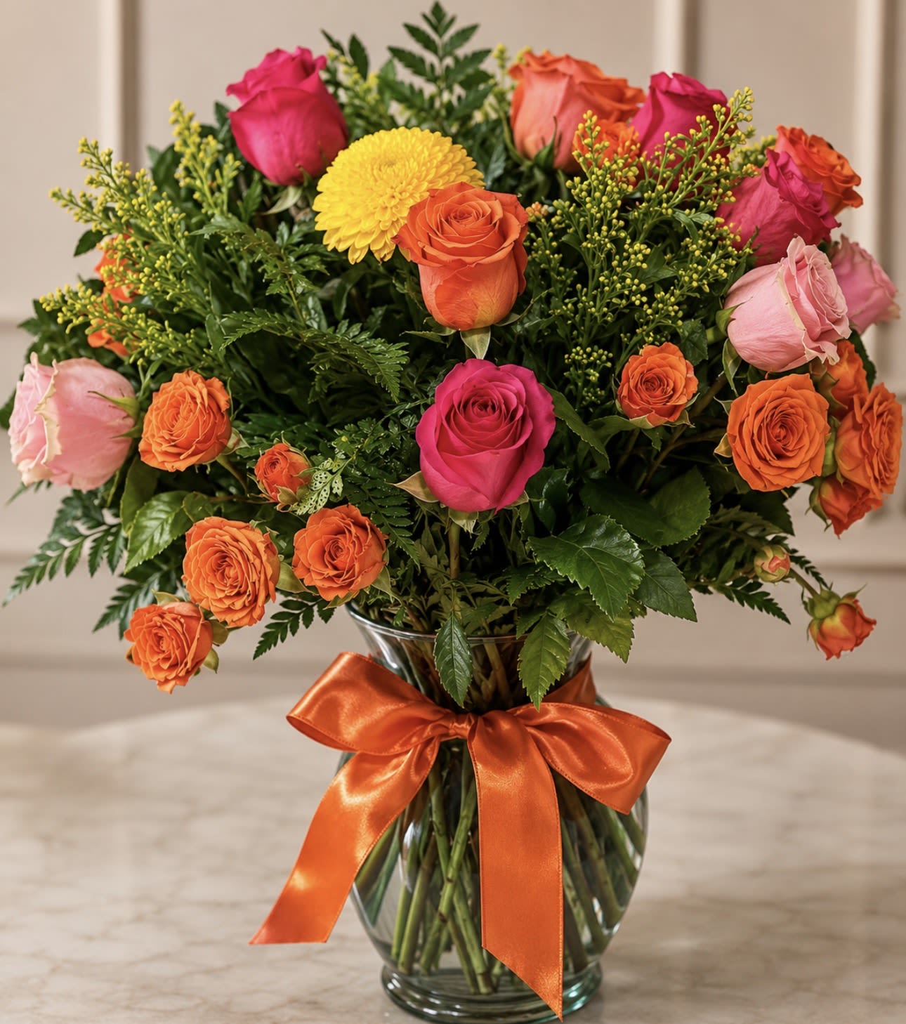 BRIGHT - Every arrangement is handcrafted just for you. We carefully select the freshest flowers available each day. Occasionally, substitutions may be necessary due to seasonal or market availability, but we always replace them with flowers of equal or greater value in the same color palette and style. Your arrangement will always be beautiful, fresh, and thoughtfully designed.  