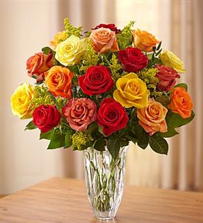LONG STEM RED, YELLOW, ORANGE ROSES - Product ID: 138652