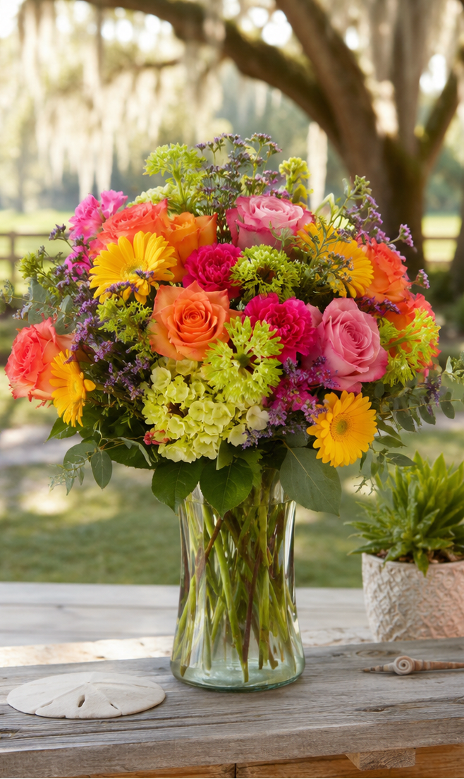 Palmetto Country Dance - A Beautiful mix of colors and flowers, always fresh and bright. Perfect for a gift to uplift any time of the year. 