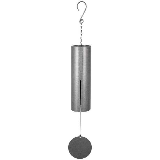 36" PEWTER FLECK CYLINDER SONNET - A large pewter-gray chime, could be used for funeral services or for around the home