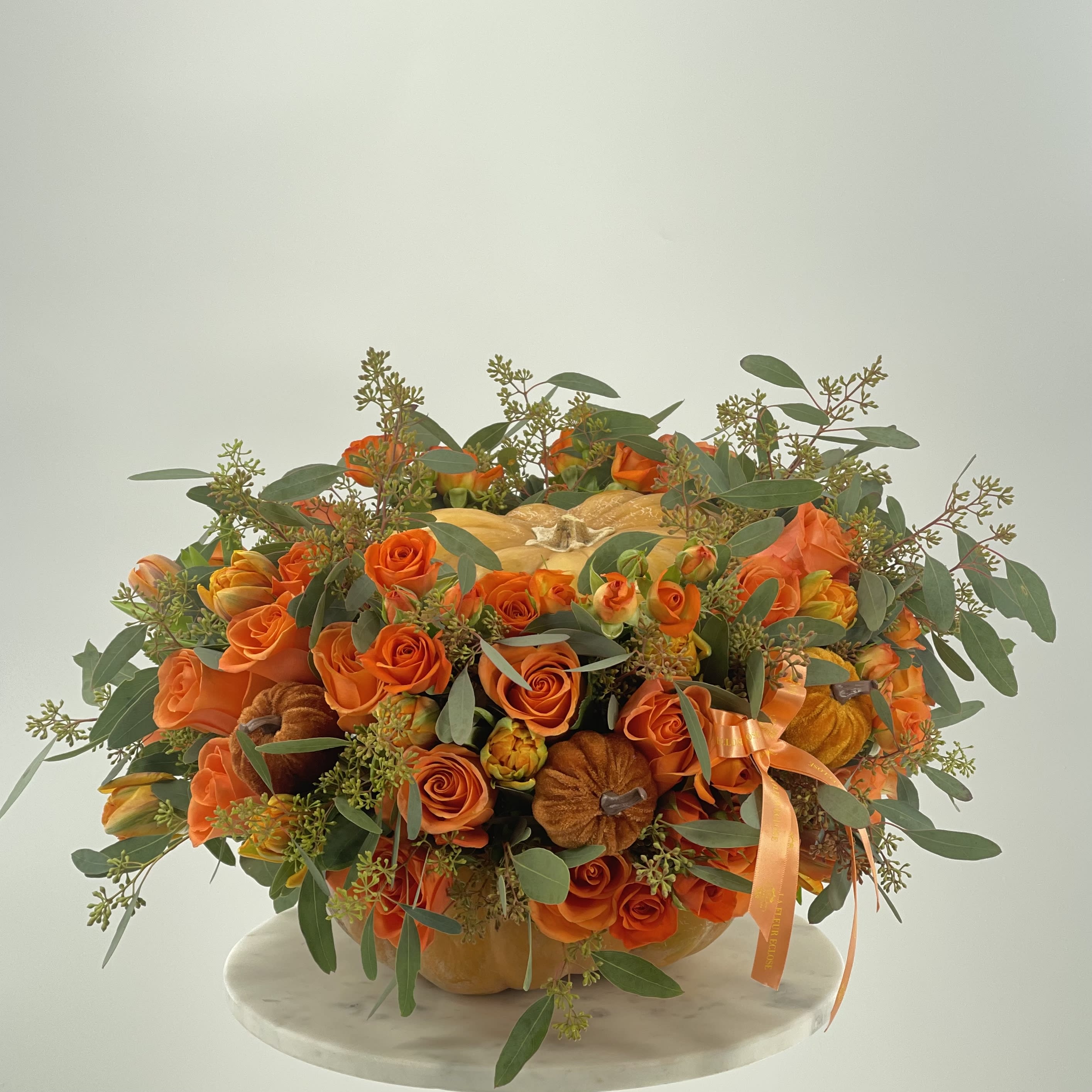 Cinderella’s pumpkin  - Pumpkin beautifully decorated with out flowers