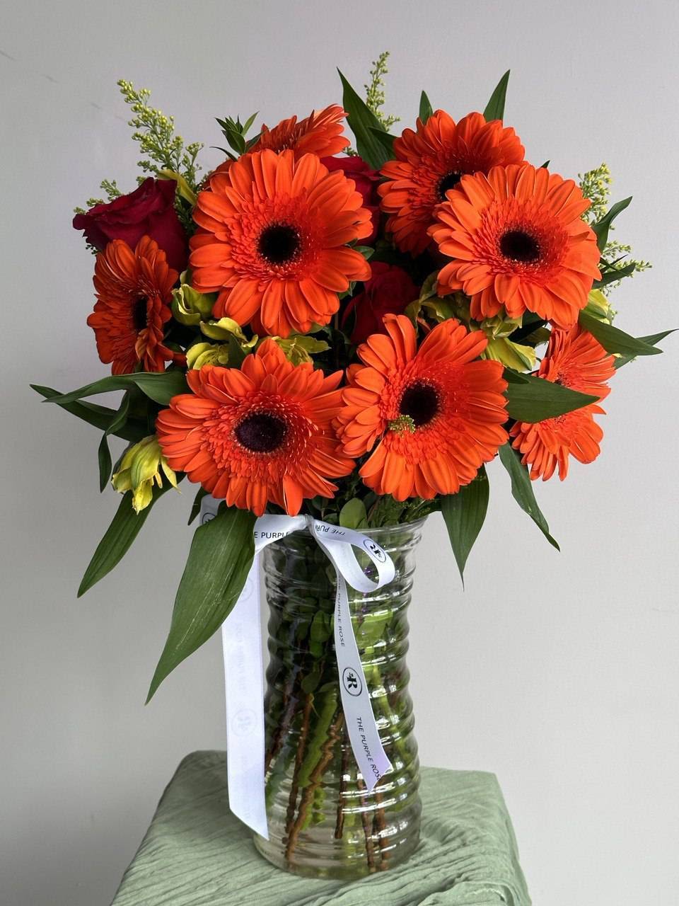 Gerberas In Vase  - STANDARD size shown. The color of this composition may vary. Please specify the desired color in Notes.