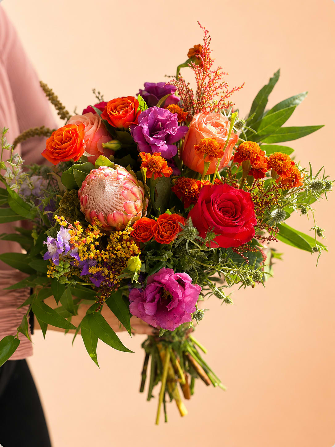 Seasonal Designers Choice Bouquet - Designers' choice bouquets will all vary in design, color &amp; style, using a seasonal blend of florals with accented greens &amp; fillers. If any aspect of this bouquet is of importance, (ex: colors, flower type) please leave a request in the special instructions &amp; we will try our best to honor this depending on seasonality &amp; market availability.  155 W. First St. Tustin, CA. 92780 (714) 368-9845  Monday 8 a.m. - 4 p.m. Tues-Fri 8 a.m. - 6 p.m. Saturday 8 a.m. - 4 p.m. Sunday 10 a.m. - 2 p.m.