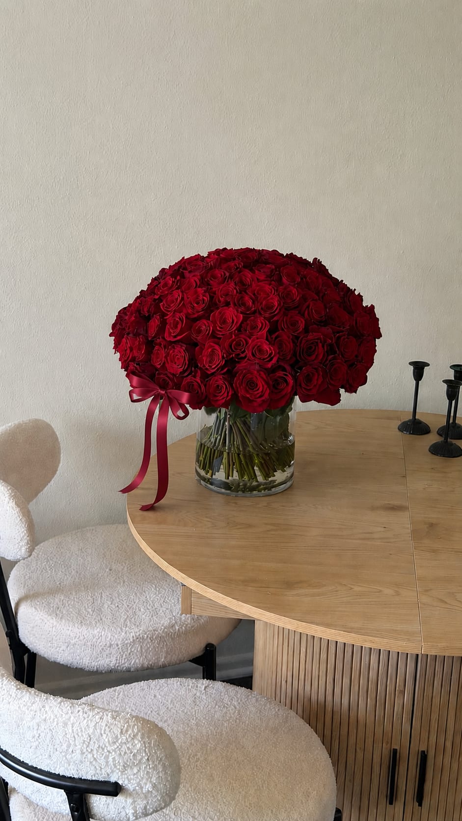 Velvet Rouge  - One hundred of stunning red roses