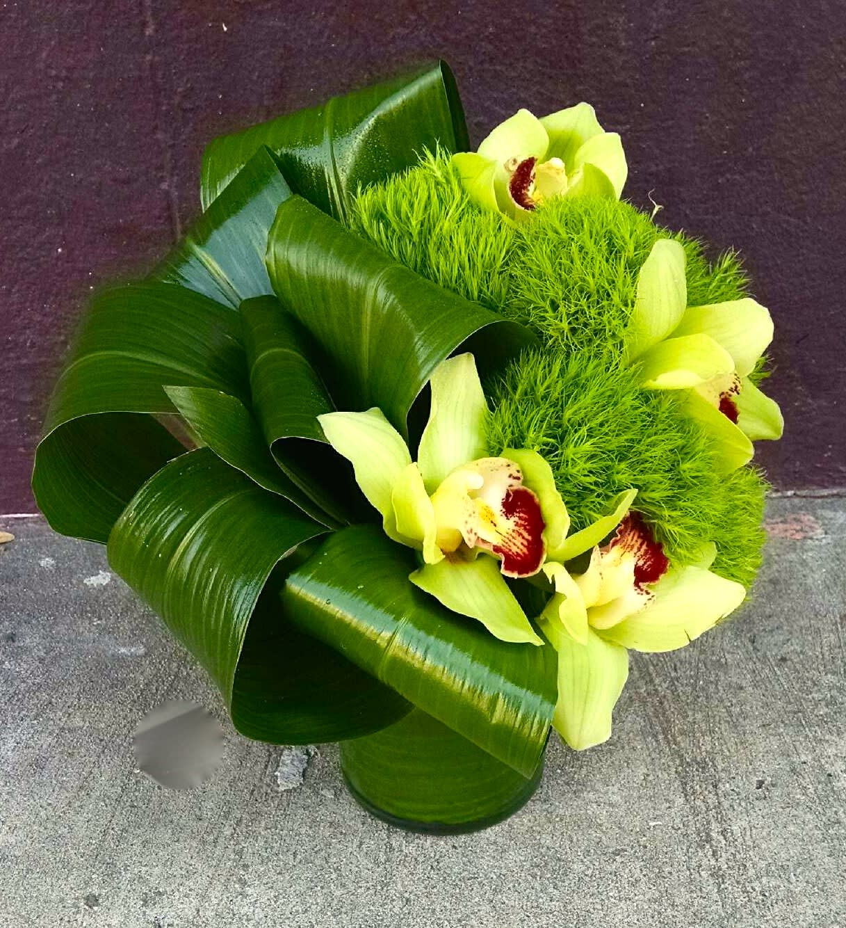 The Green Goddess - Modern mix of orchids and green trick