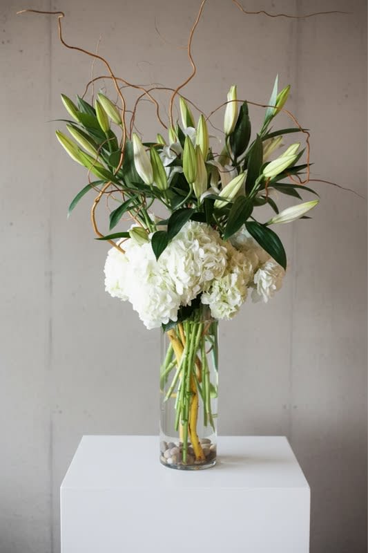 Graceful White Lilies - Aprox. 30" Tall X 24" Wide