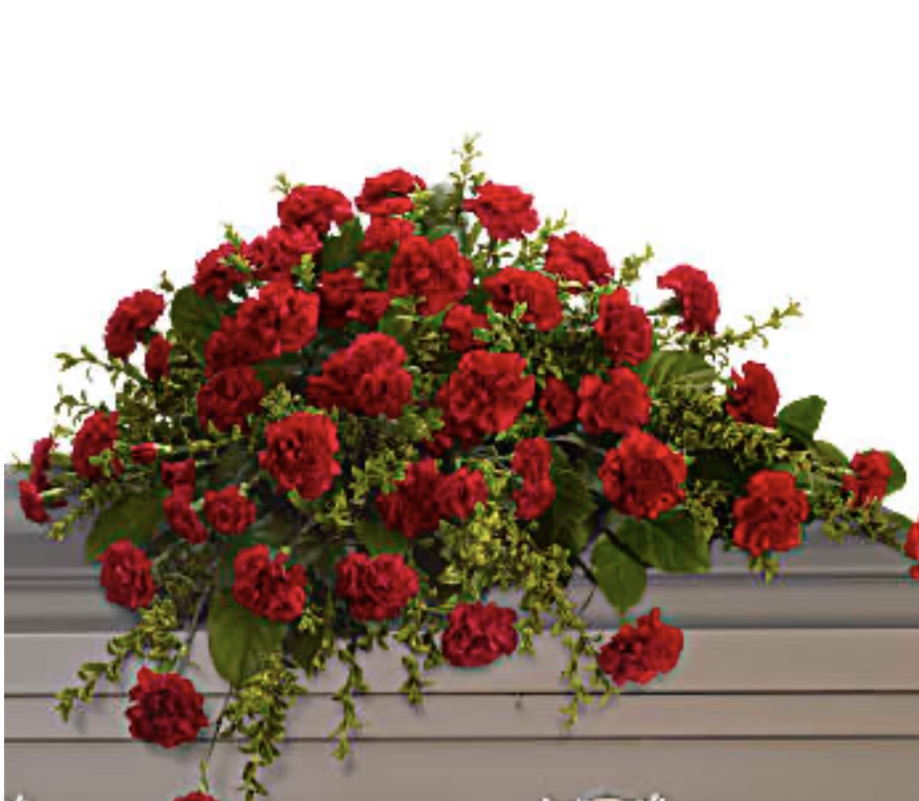 Casket Spray-All Carnations  - All Carnations-Casket Spray