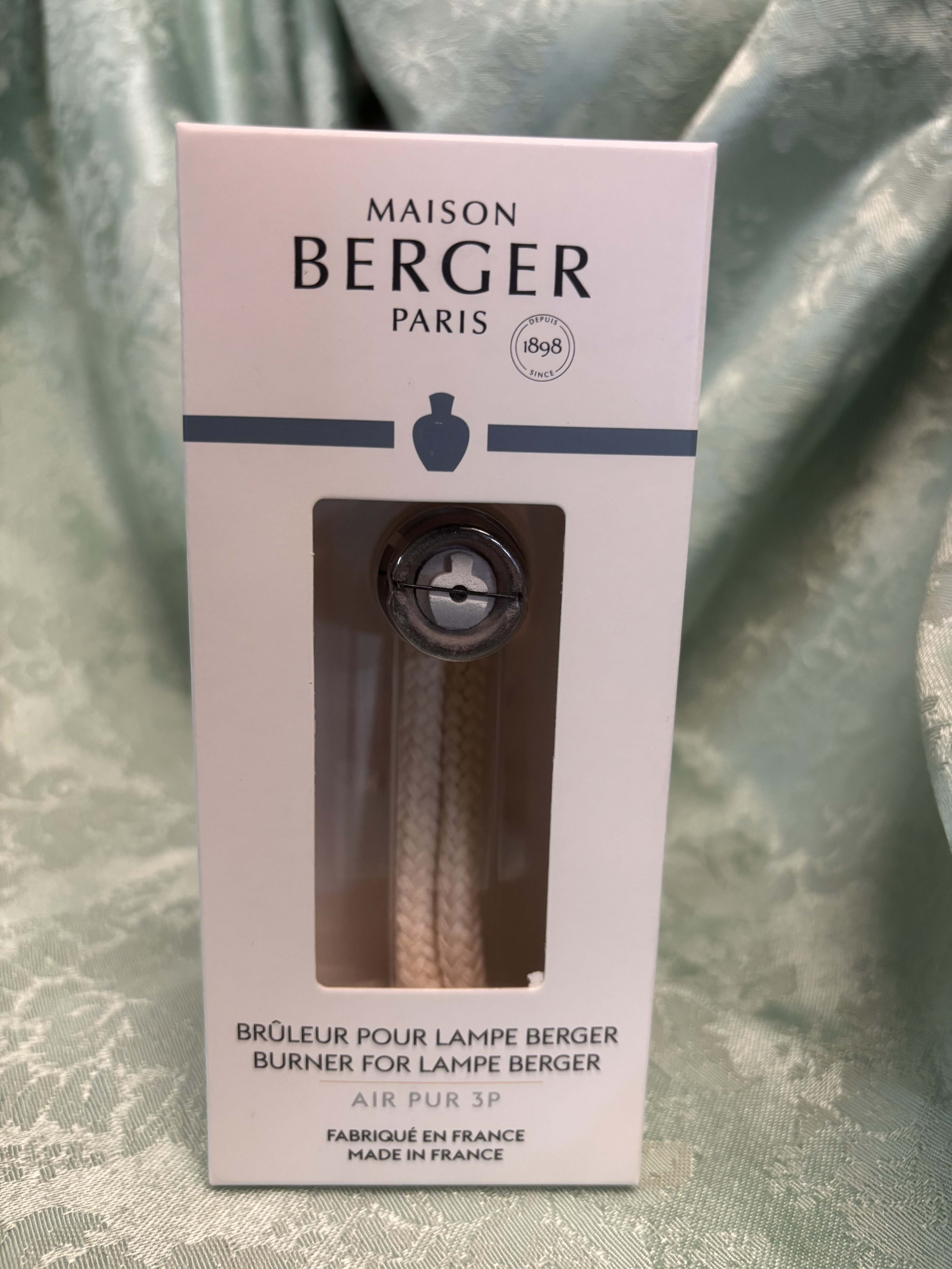 Maison Berger Paris burner refill in a pink box with a window