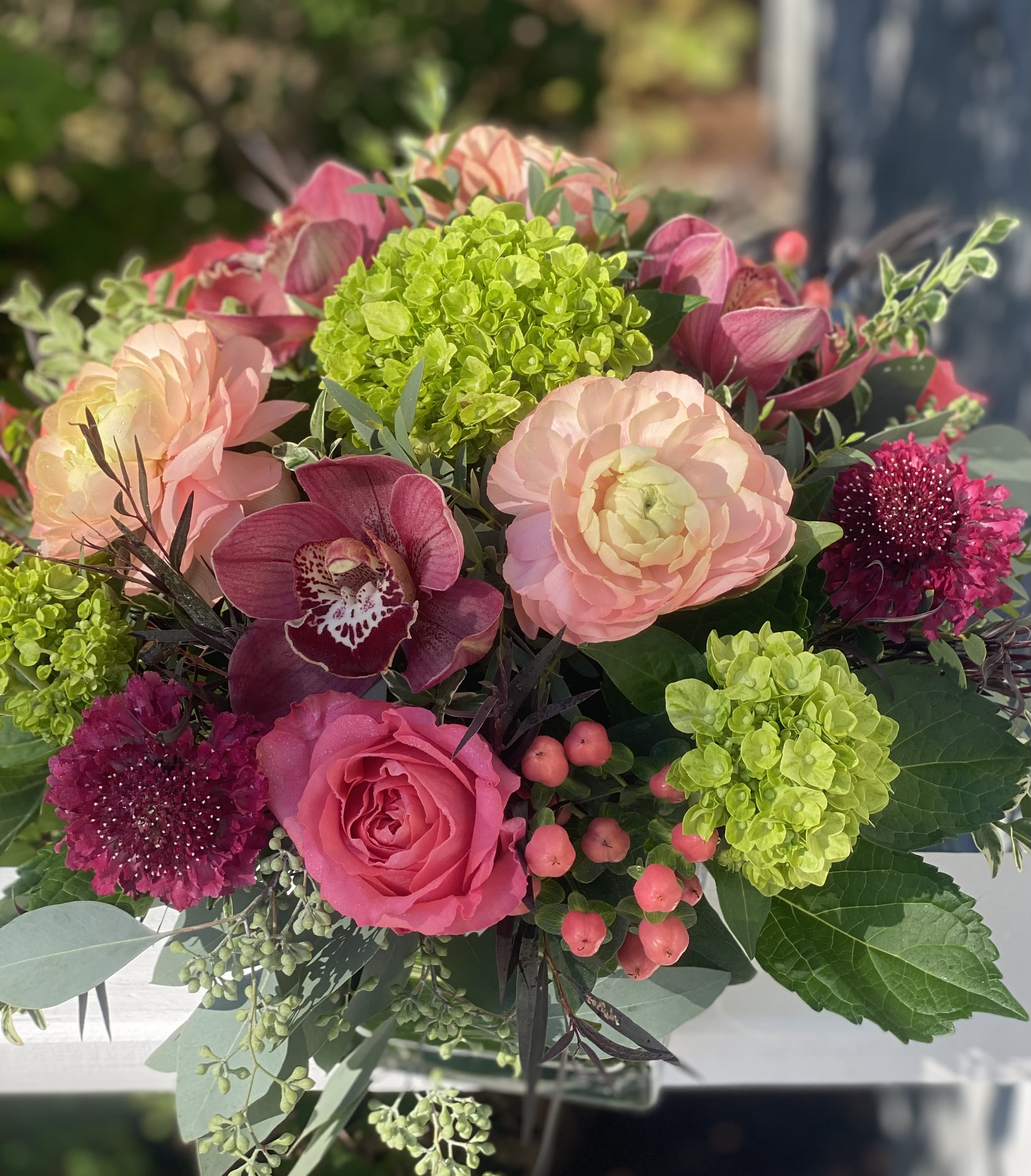 Autumn Serenades  - Burgundy, raspberry &amp; soft coral tones, mixed with a variety of textures &amp; unique accents