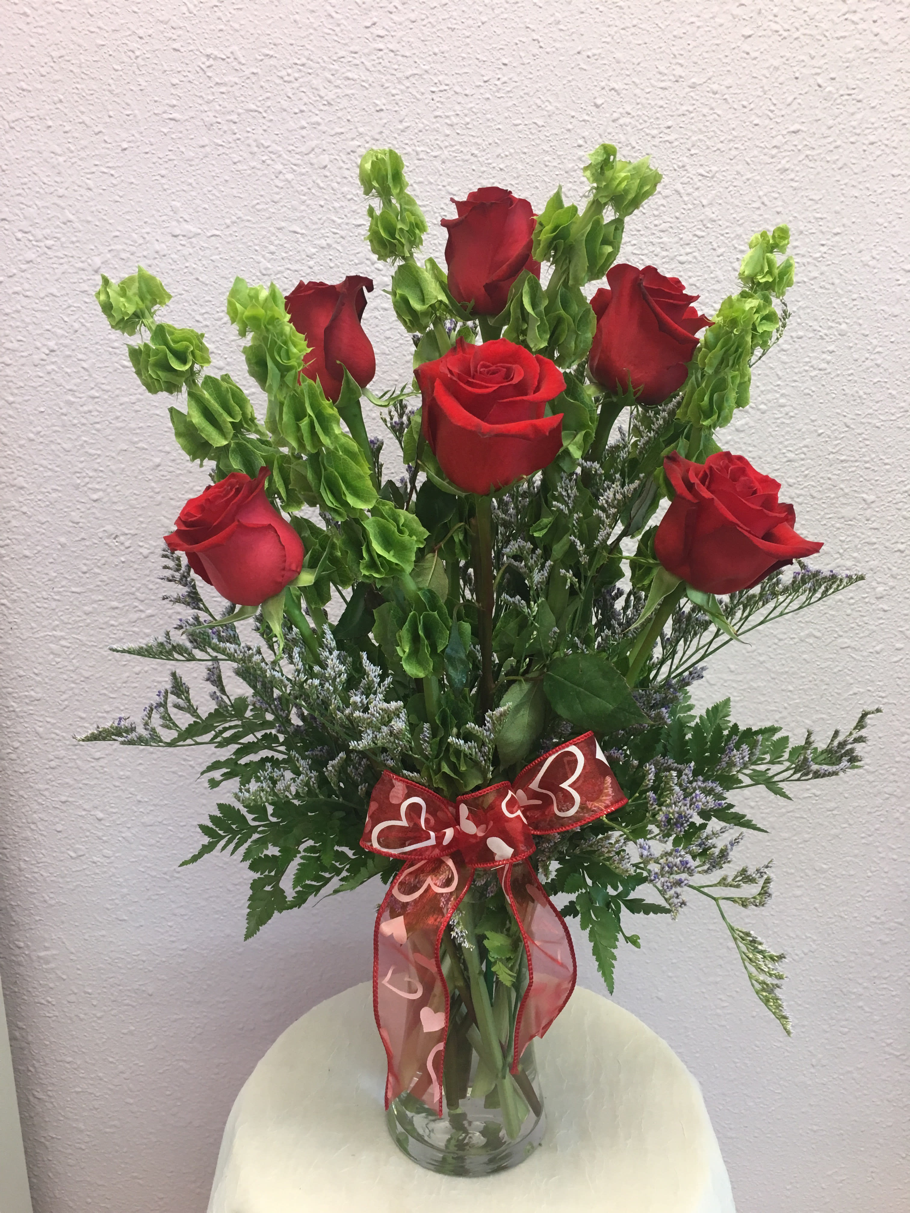 Half Dozen Red Roses by Forever Flowers - Treat your sweetheart on Valentine's Day with this elegant, simple half-dozen vase arrangement!