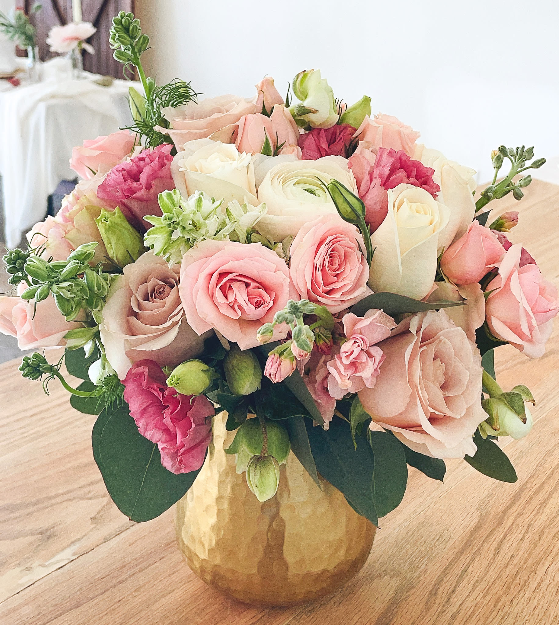 My Love  - Pink theme flowers  With White flowers 