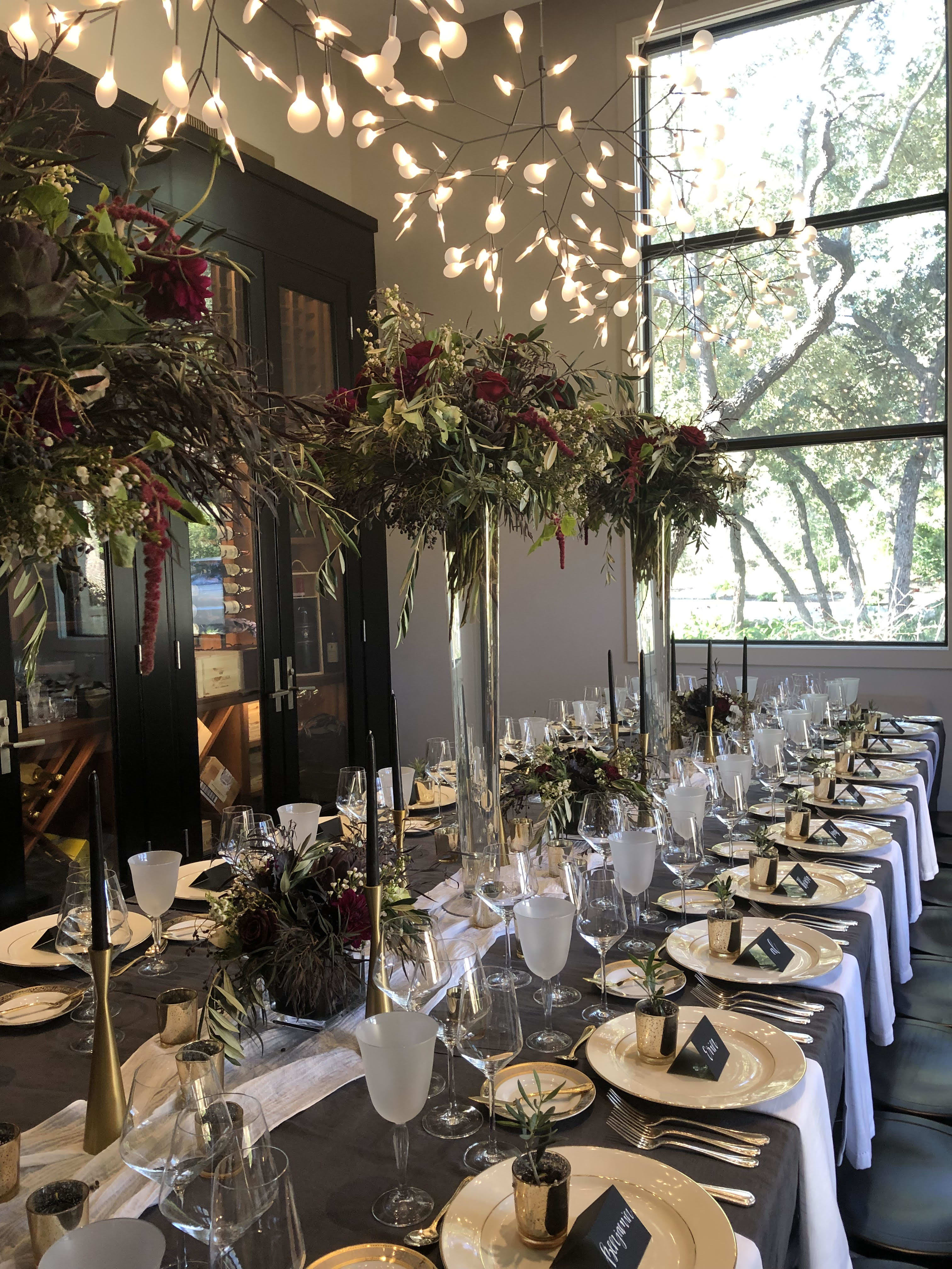 Custom Centerpieces for the Holiday Parties! - ***THIS IS NOT FOR DAILY ORDERS**** Hello. Thank you for considering Mercedes Flowers for your event/party! Our special event centerpieces range in pricing. We do suggest our $150 and up for 60 inch tables. Now if simple is what you want; we've got it.