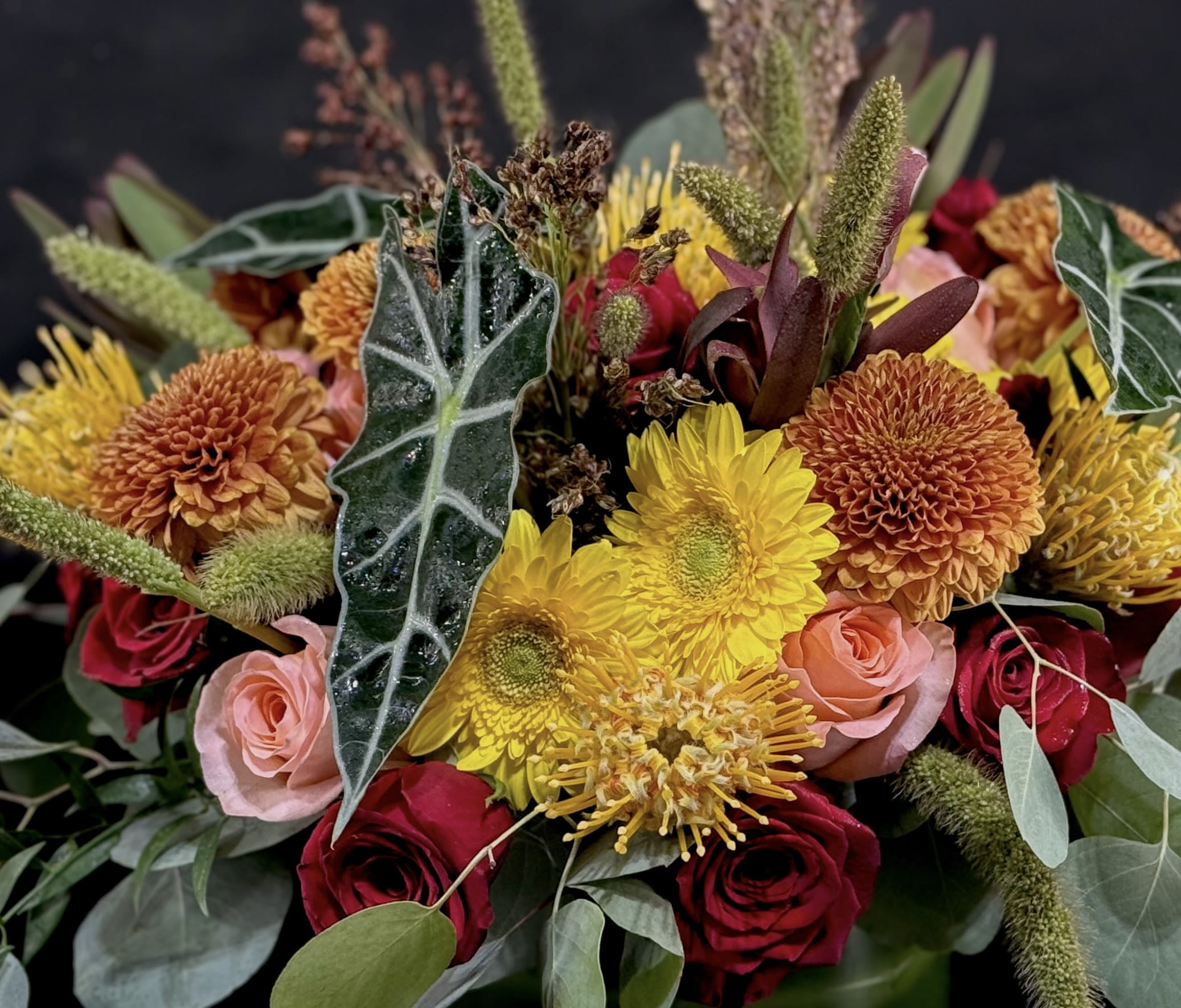 Designer's Choice  Autumn  - lush, colorful arrangement designed with a combination of premium flowers 