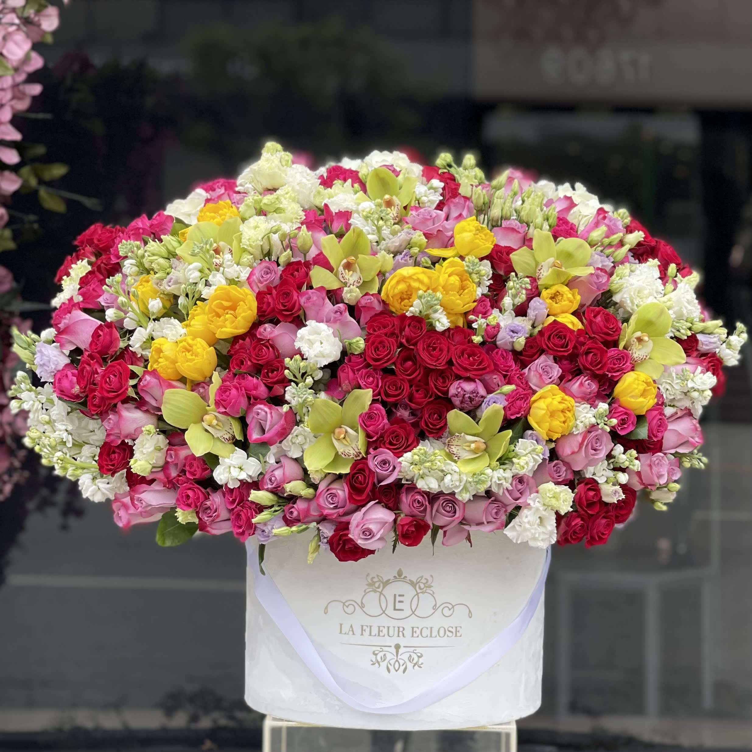 You Are Pretty! - Premium flower selection in a white velvet box