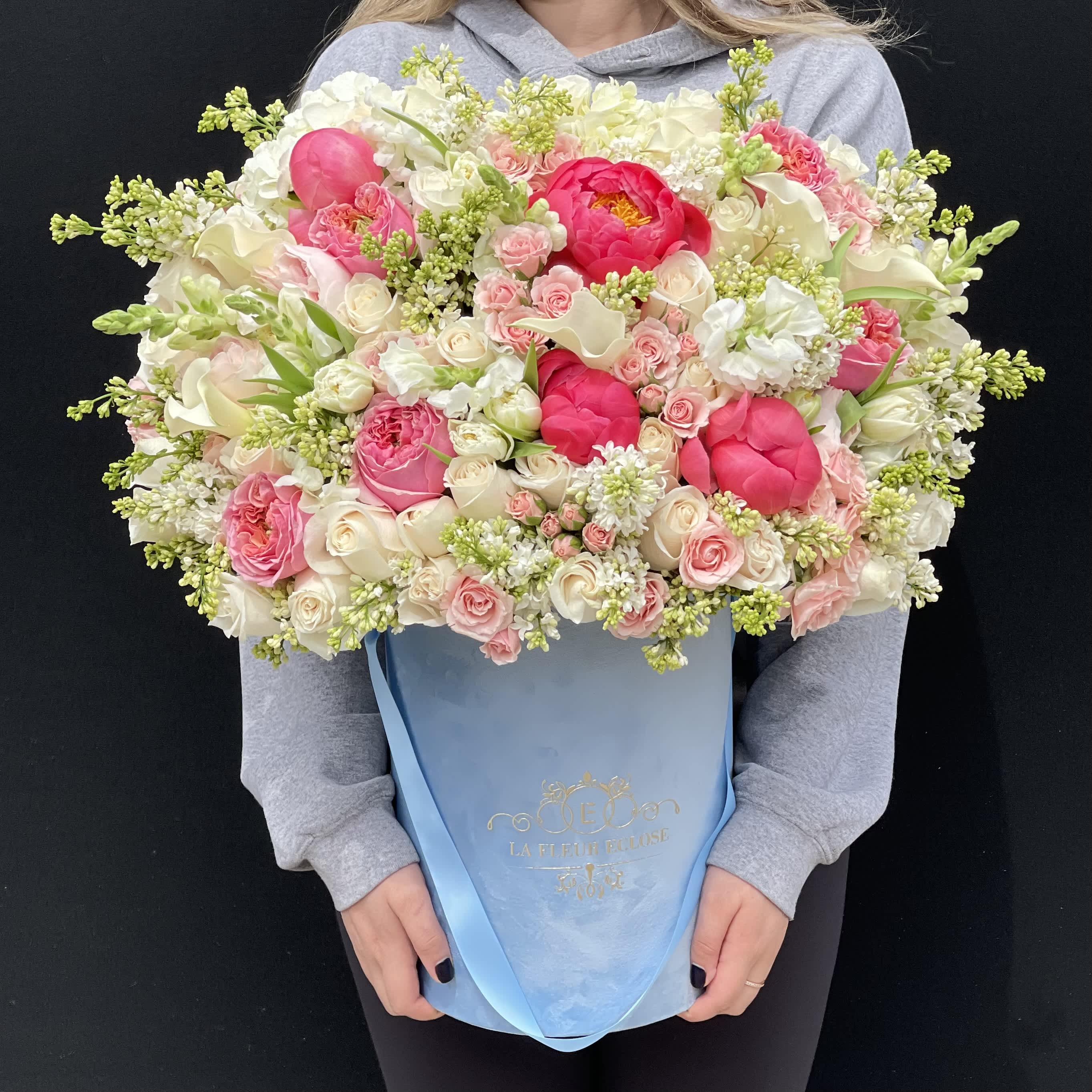 Tranquil Blue V - Beautiful mix flowers with peonies