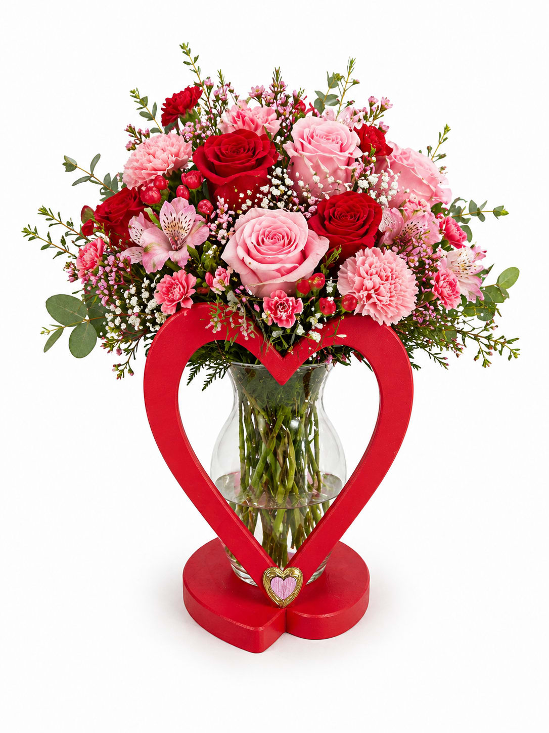 My Heart -  This stunning arrangement is sure to amaze anyone and makes a truly unforgettable gift and a vase they may keep forever.  