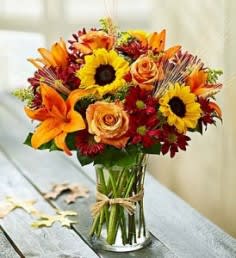 Autumn Awakening - Bright and beautiful Autumn blooms to bright out the festive feeling of Fall. 