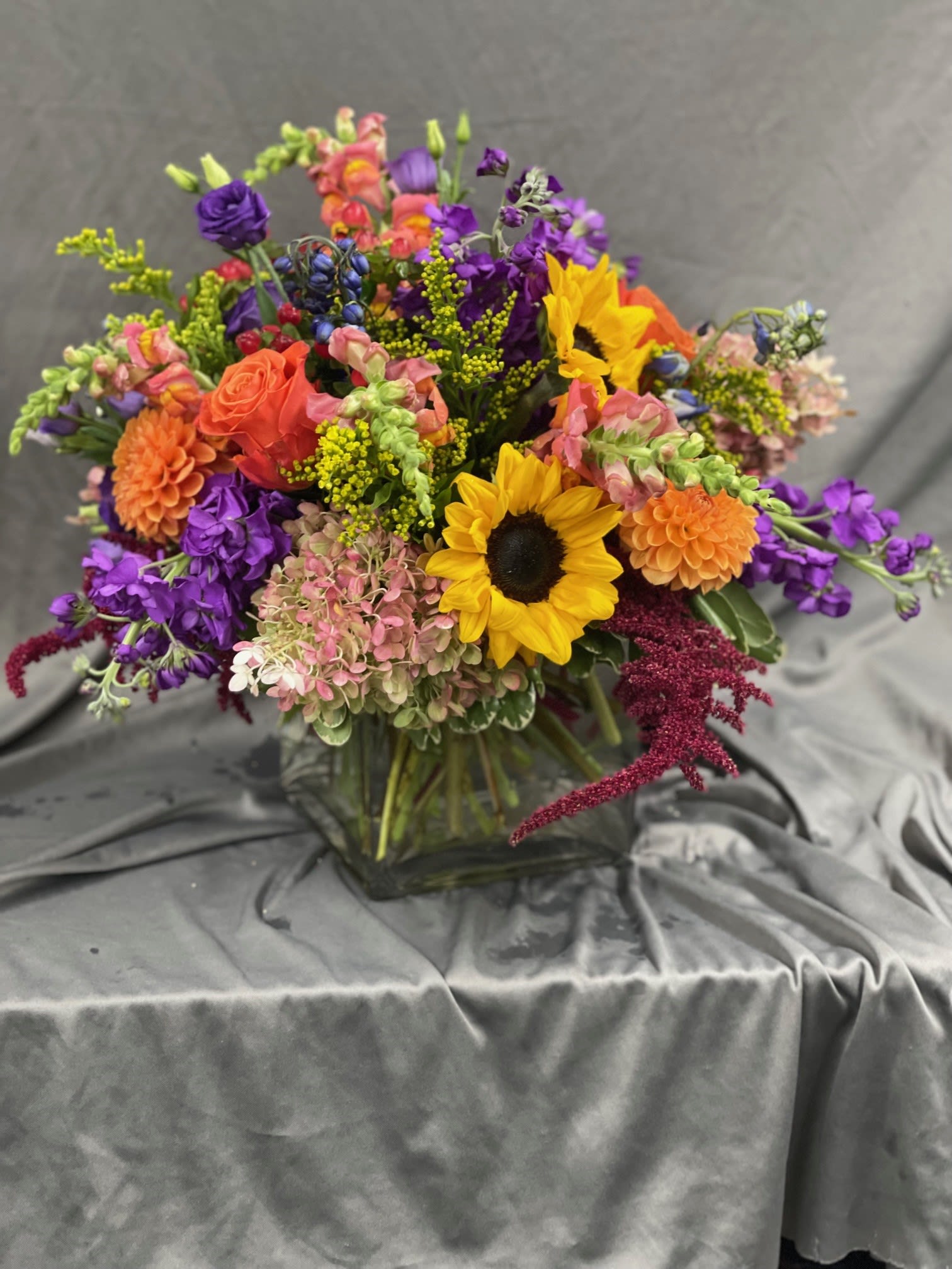 Fantastic Fall - A bright, bold mixture of seasonal blooms. 